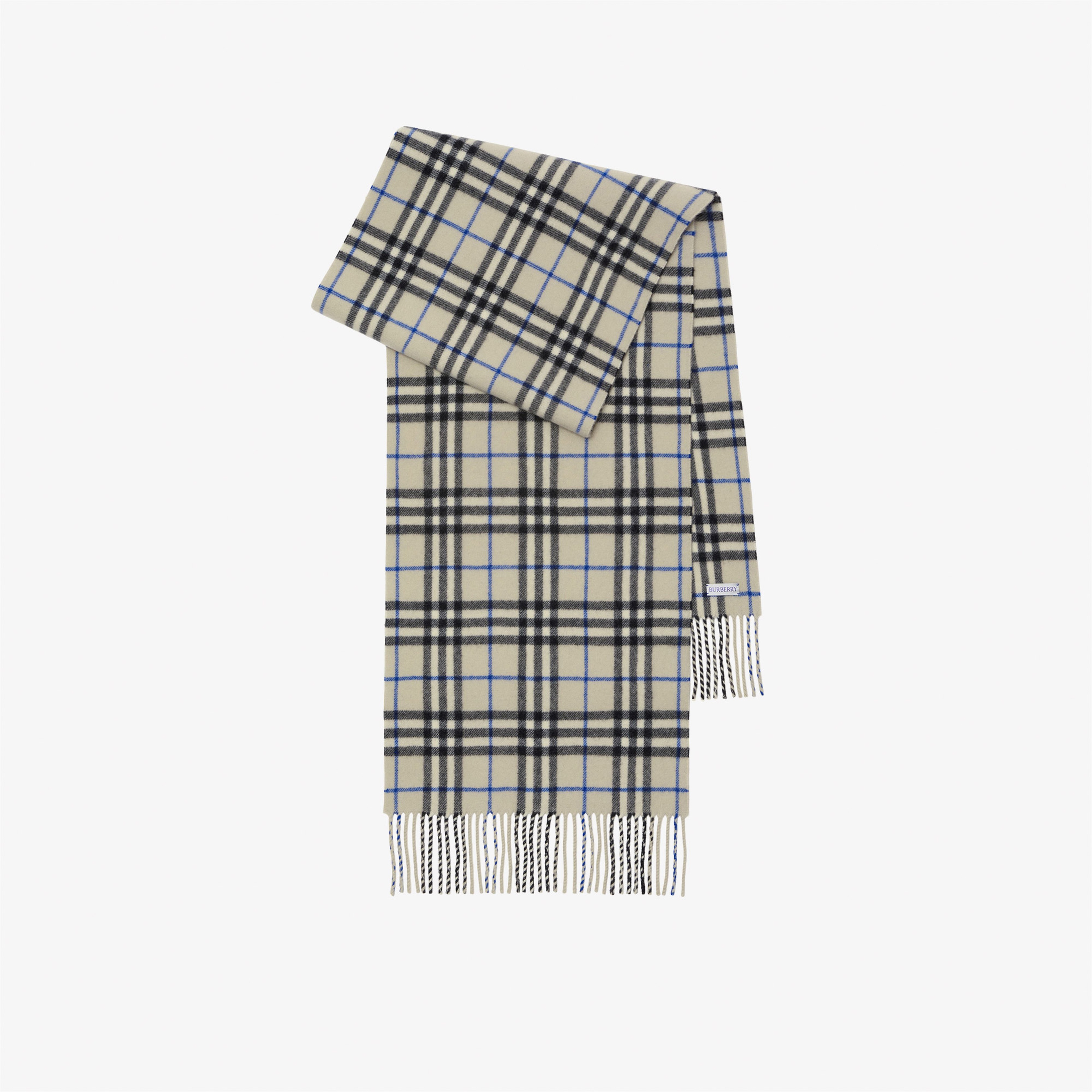 Burberry Check Kaşmir Kadın Krem Rengi Atkı