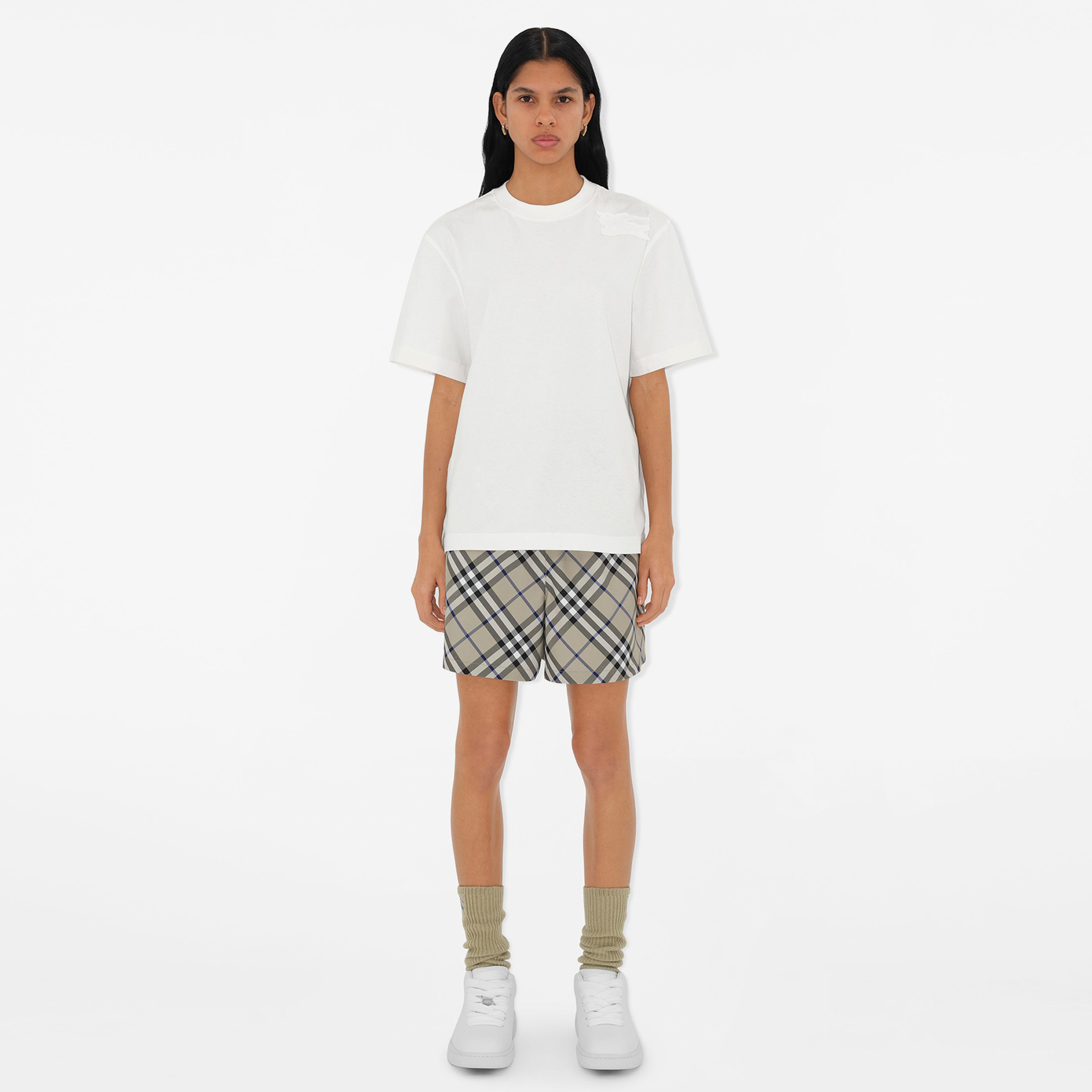 Burberry Leather Box Kadın Beyaz Sneakers