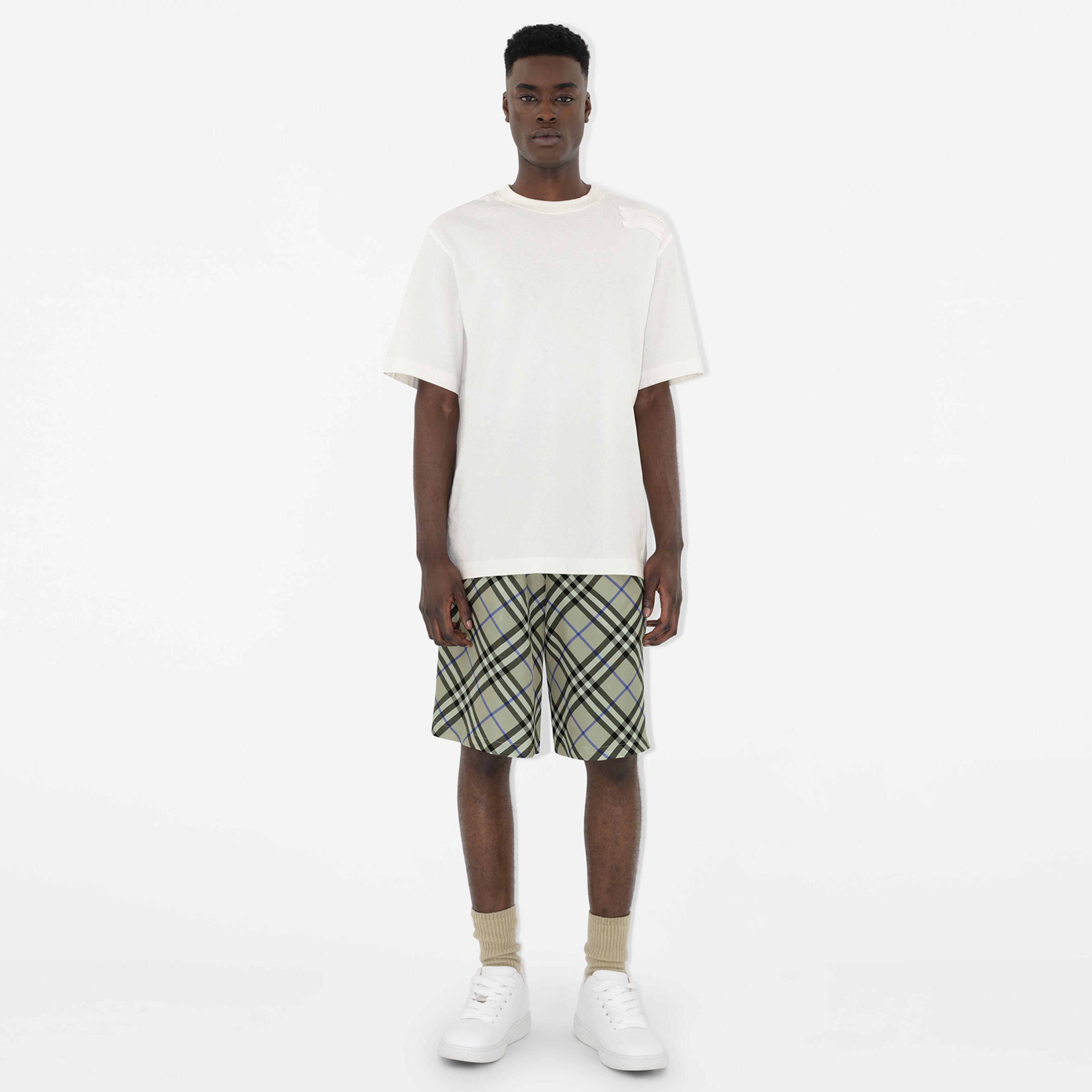 Burberry Leather Box Erkek Beyaz Sneakers