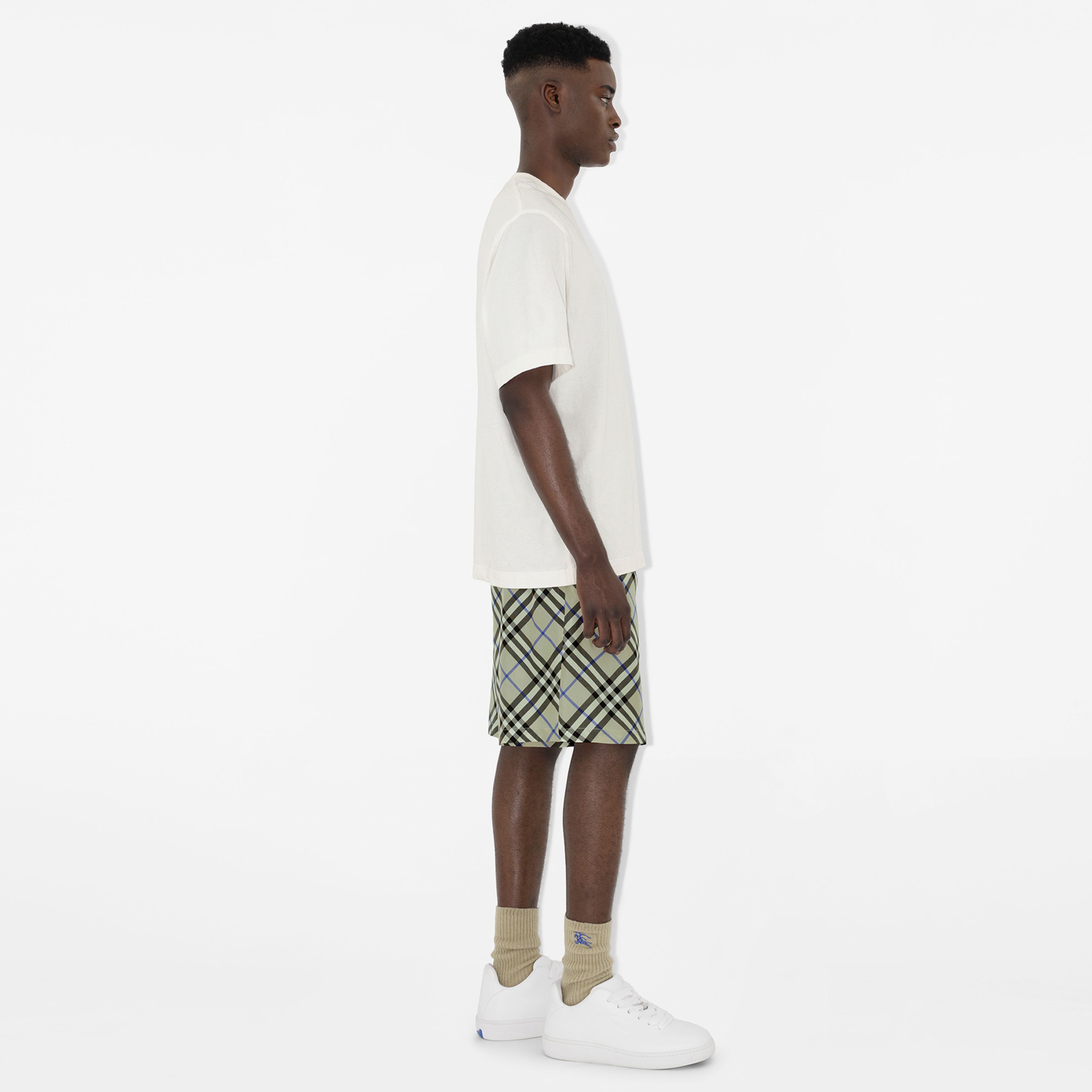 Burberry Leather Box Erkek Beyaz Sneakers