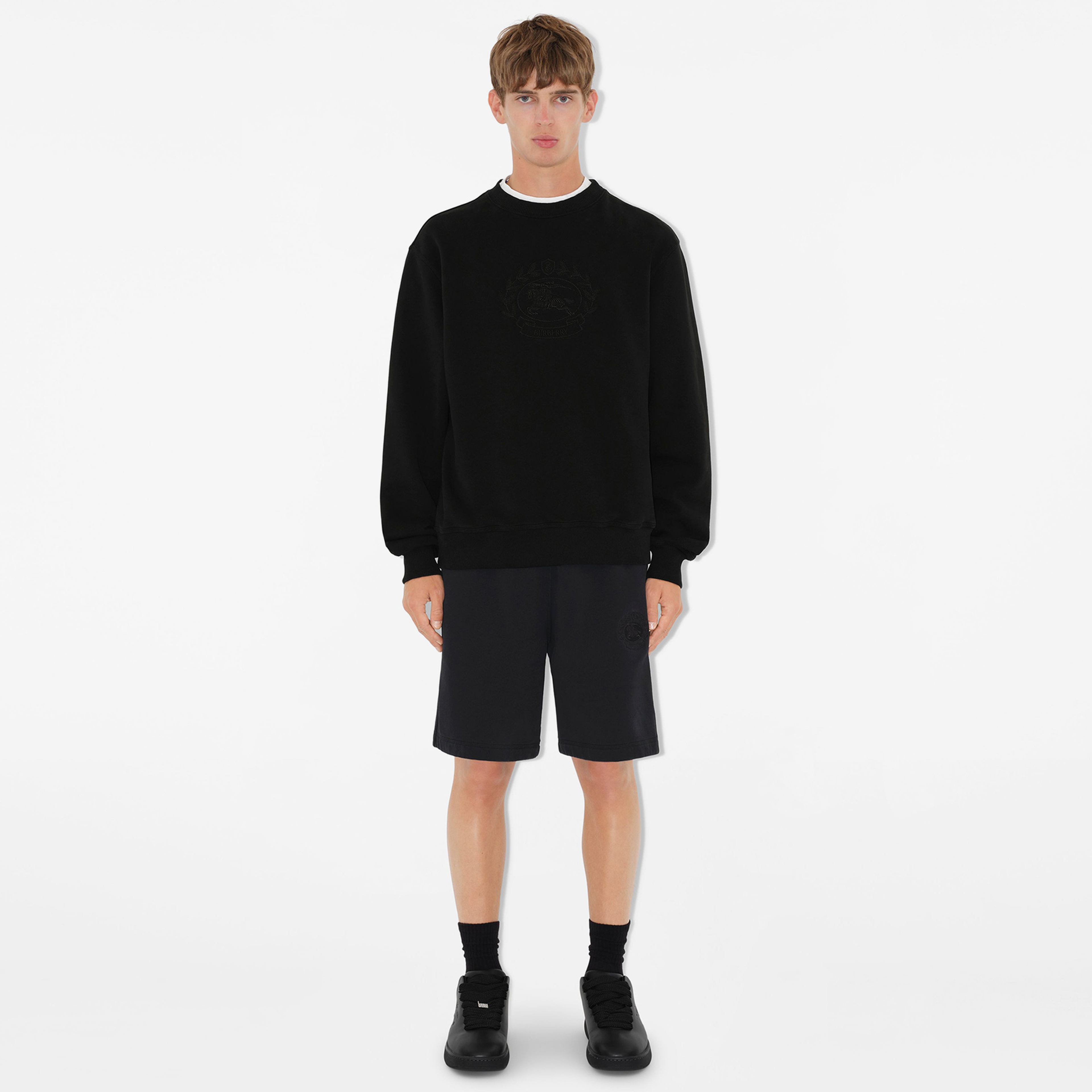 Burberry Leather Box Erkek Siyah Sneakers