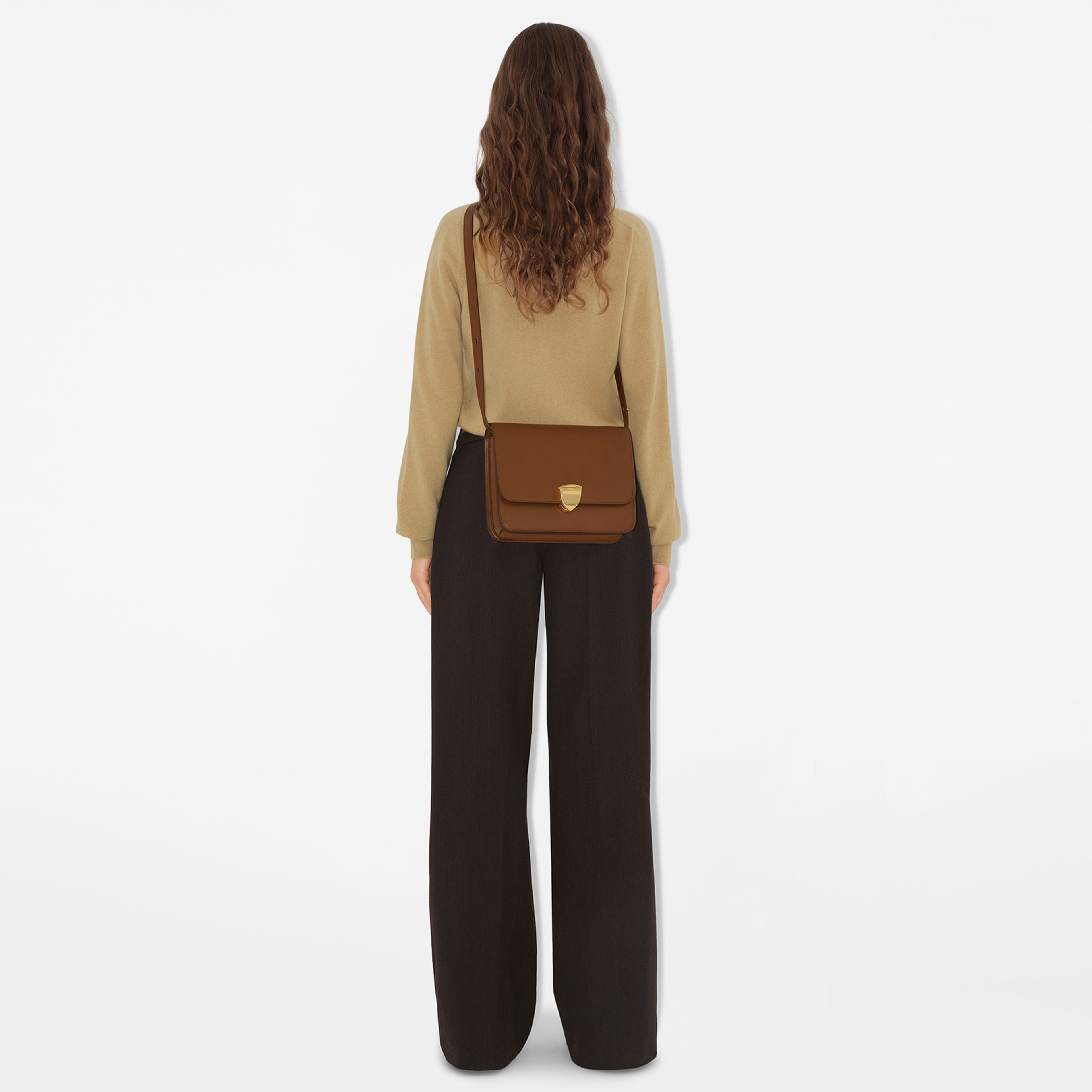 Burberry Shield Case Kadın Kahverengi Çapraz Çanta