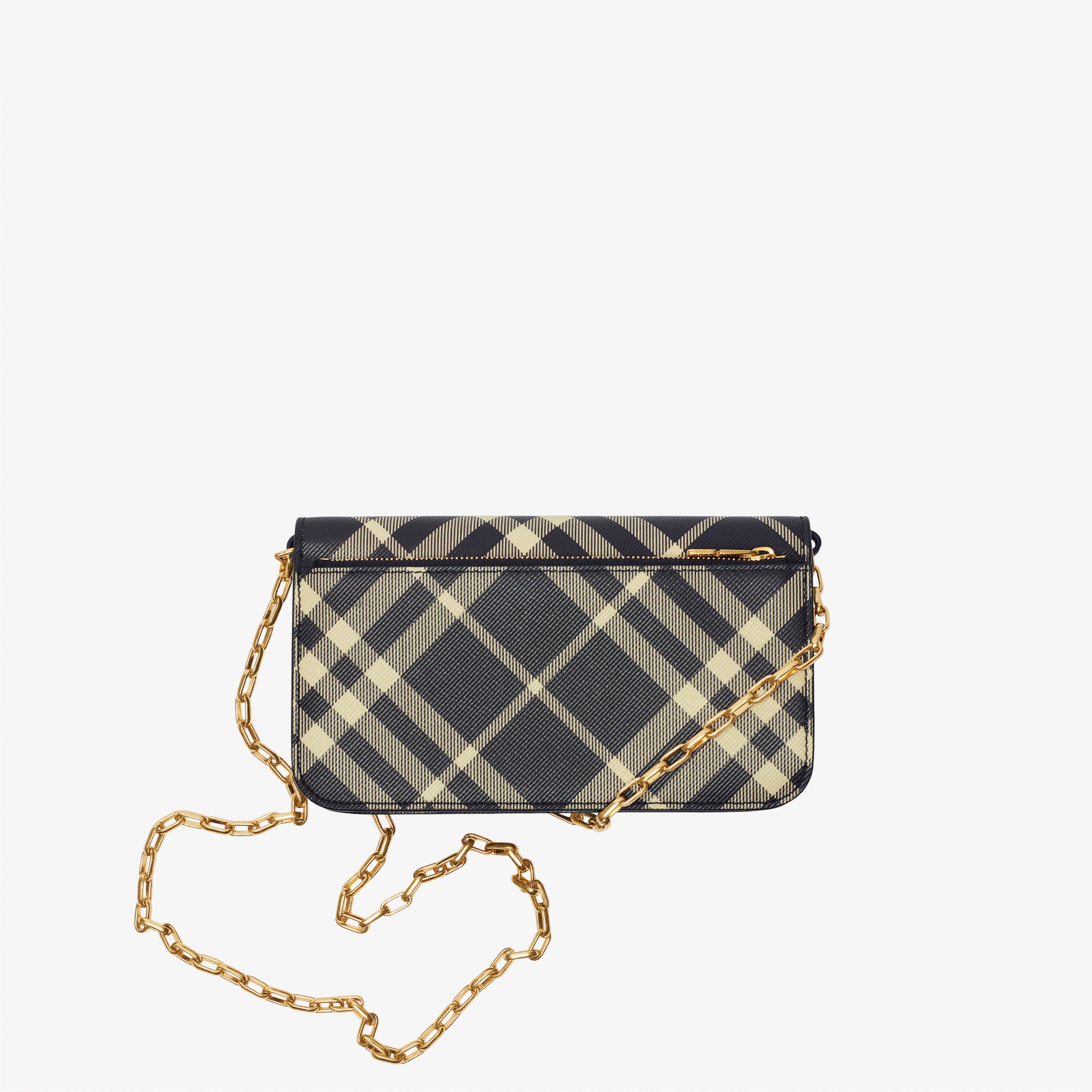 Burberry Check Chain Strap Kadın Siyah Omuz Çantası