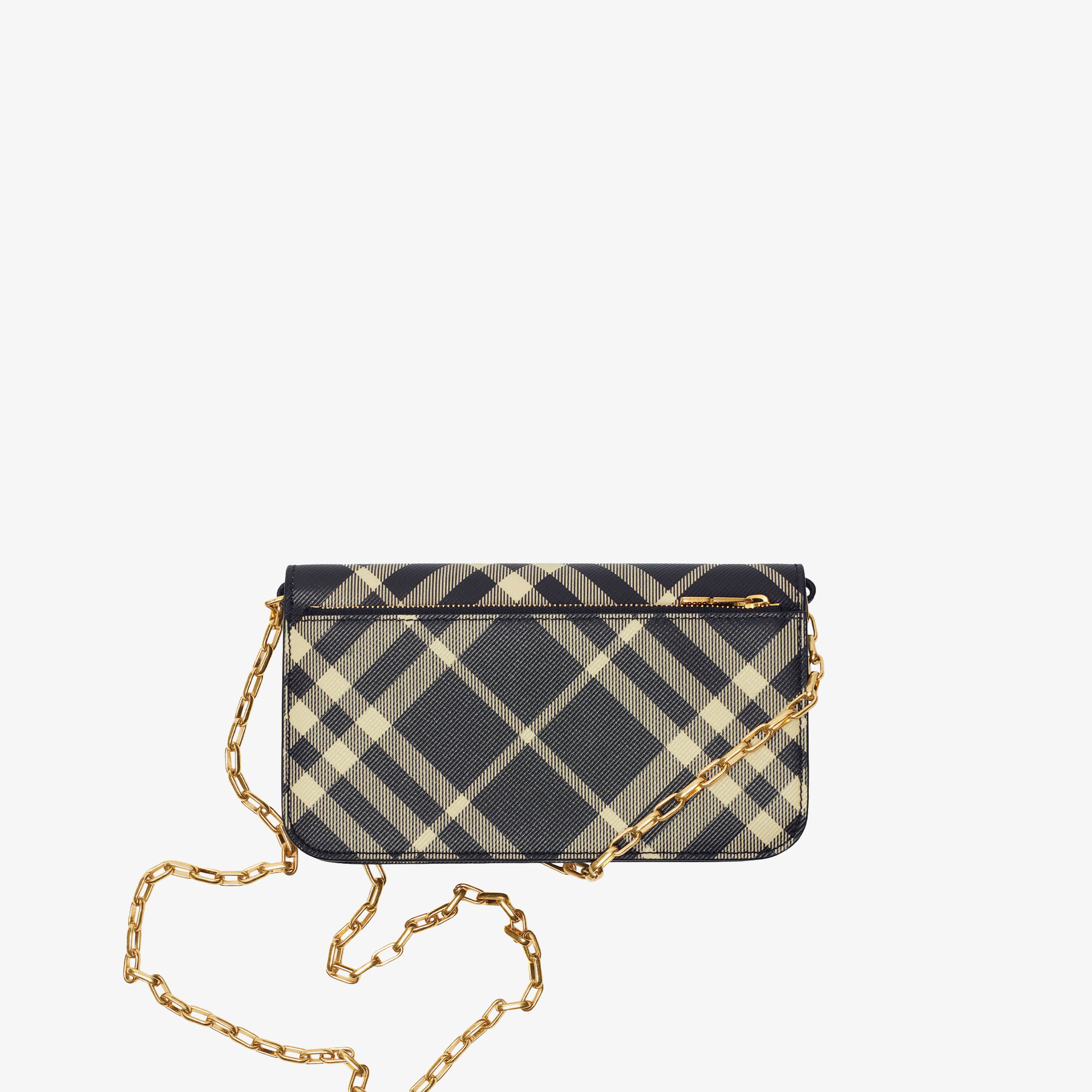 Burberry Check Chain Strap Kadın Siyah Omuz Çantası