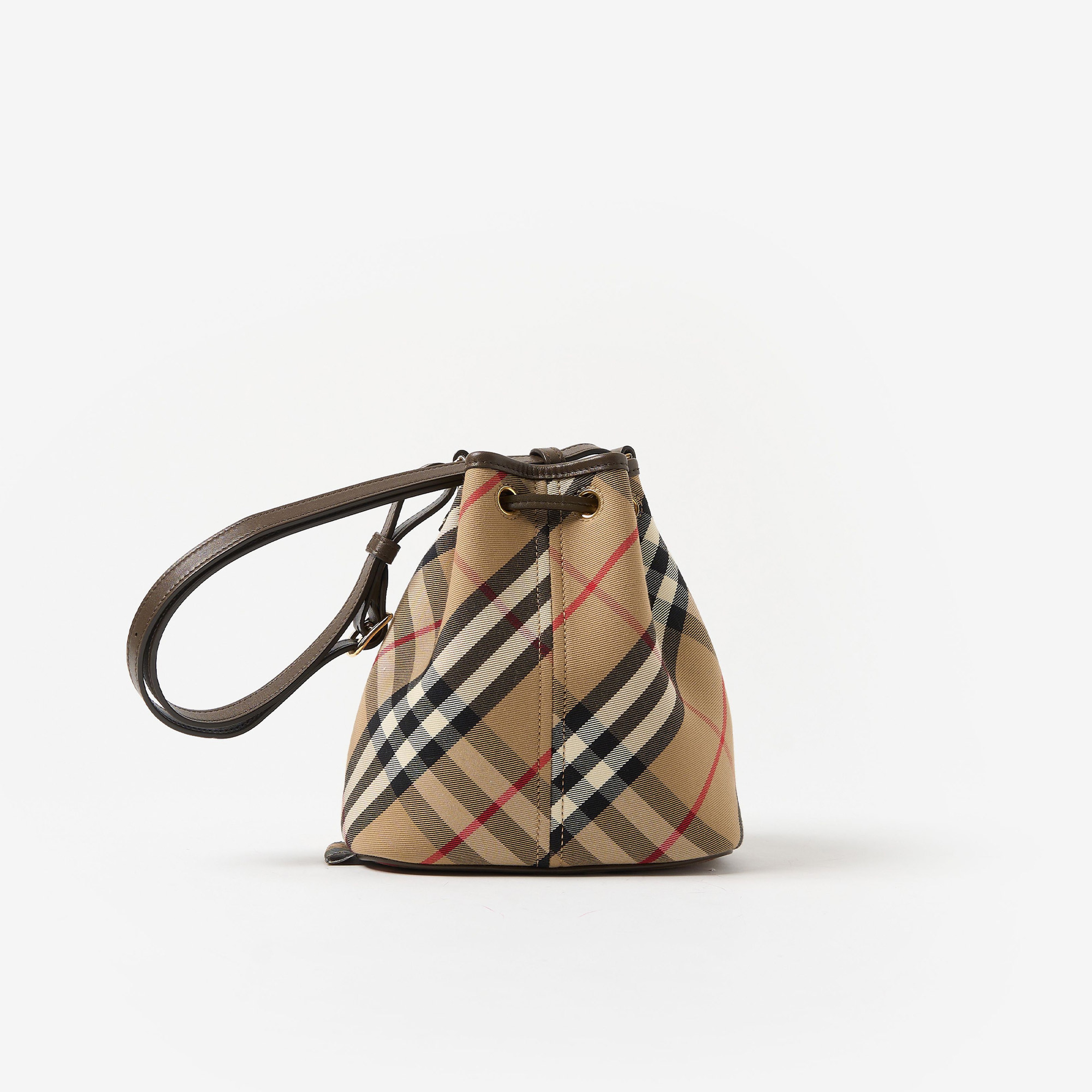 Burberry Drawstring Bucket Kadın Bej Omuz Çantası