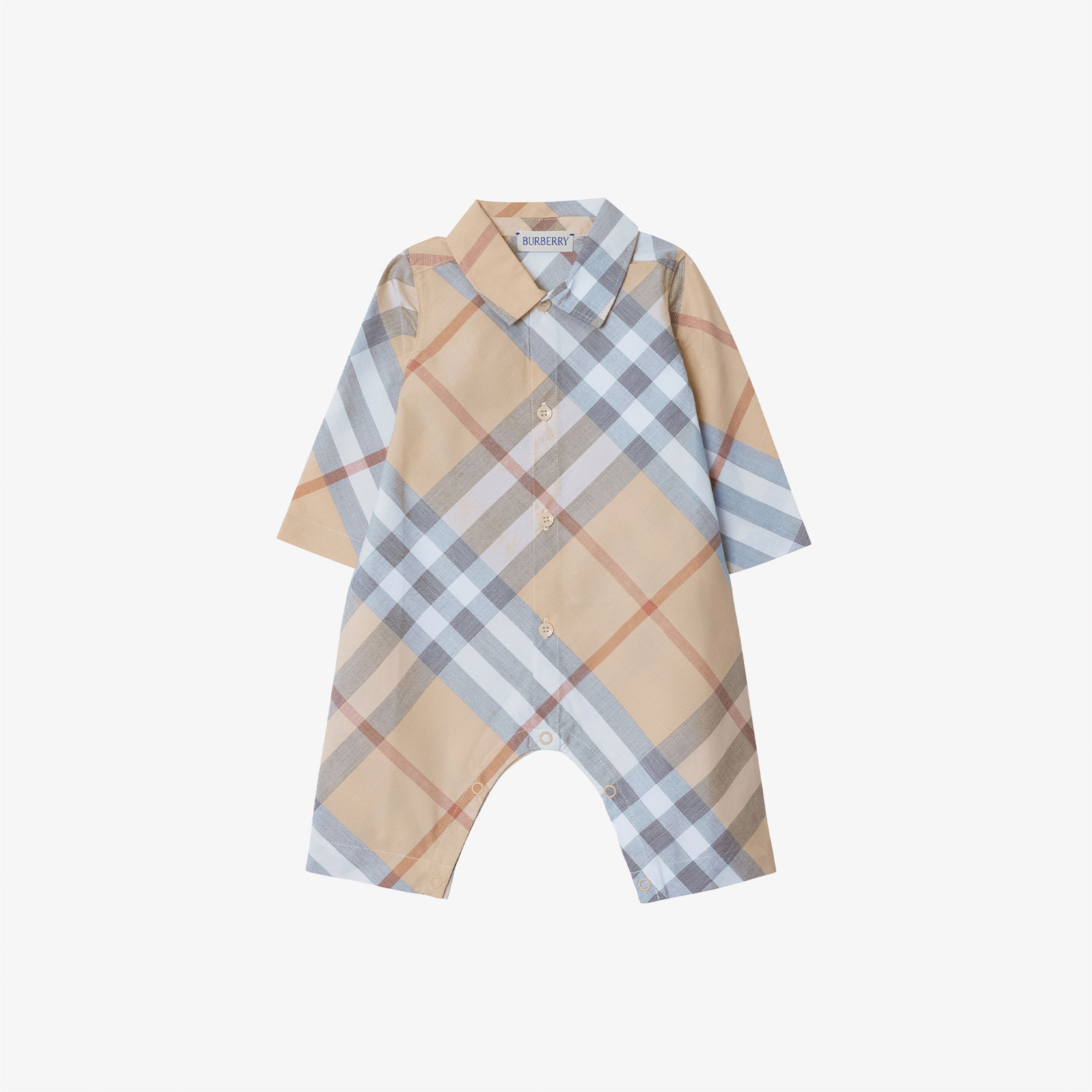 Burberry Check Cotton Çocuk Bej Tulum