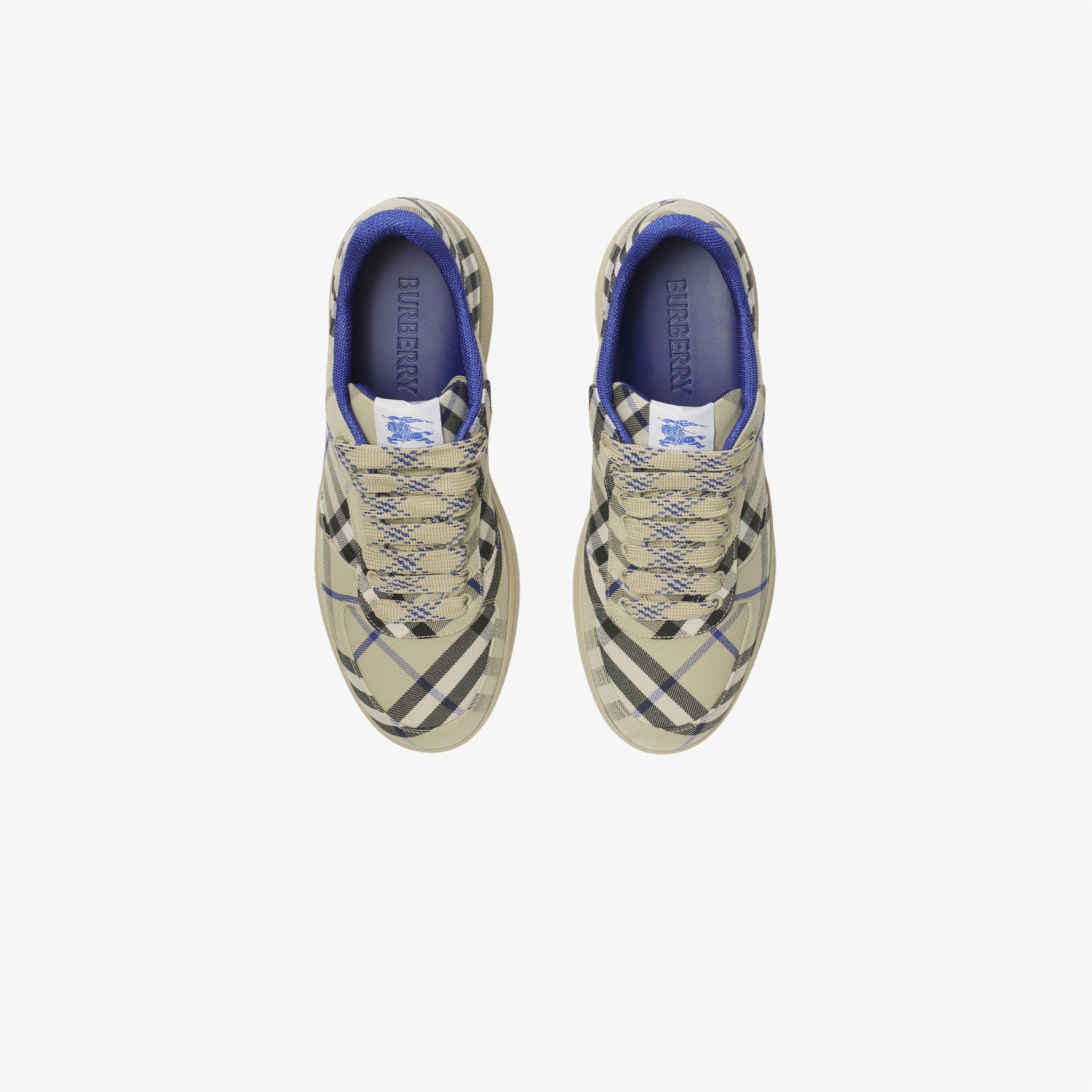 Burberry Check Terrace Erkek Krem Rengi Spor Ayakkabı