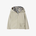 Burberry Reversible Check Pamuk Karışımlı Çocuk Krem Rengi Ceket