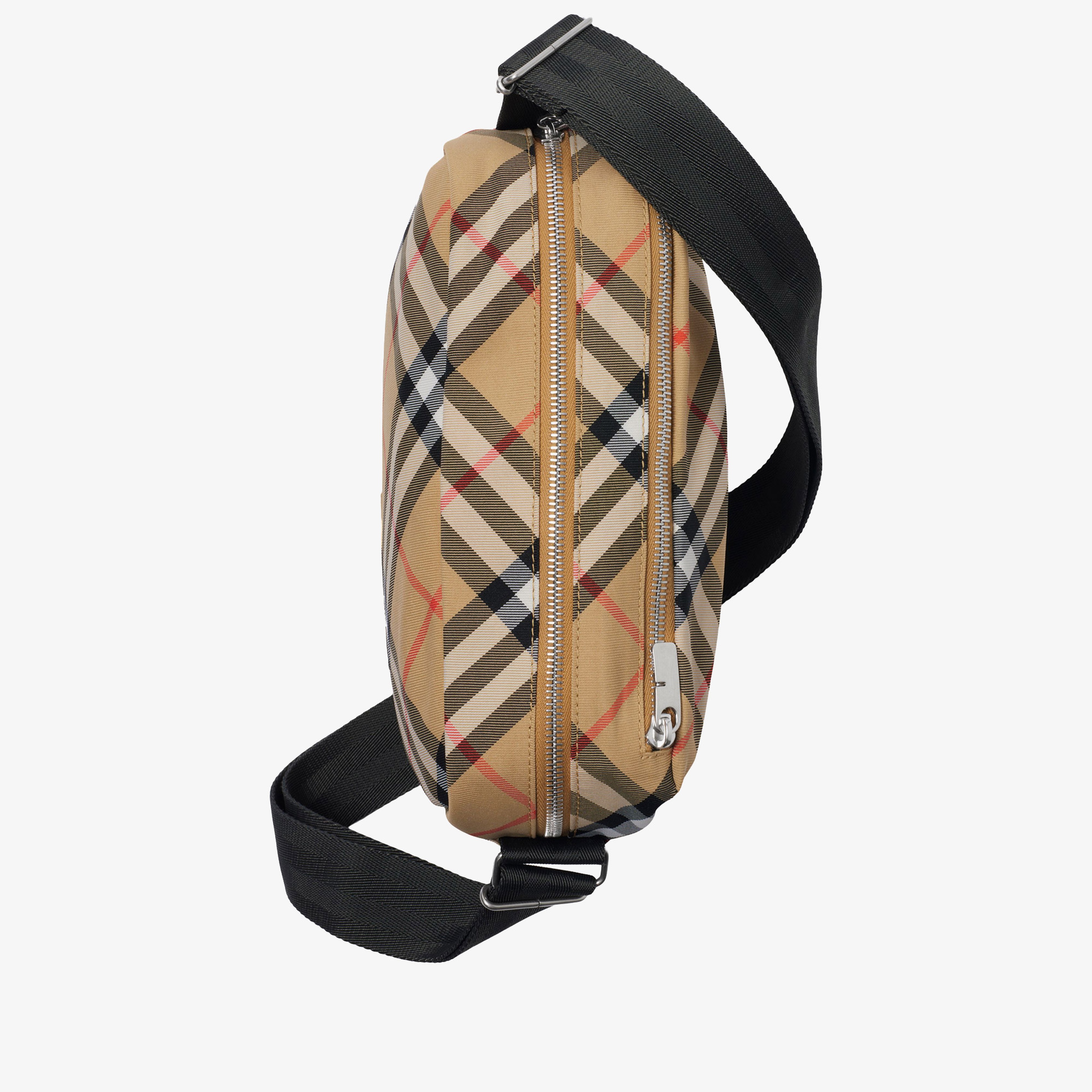 Burberry Check Crossbody Erkek Bej Omuz Çantası