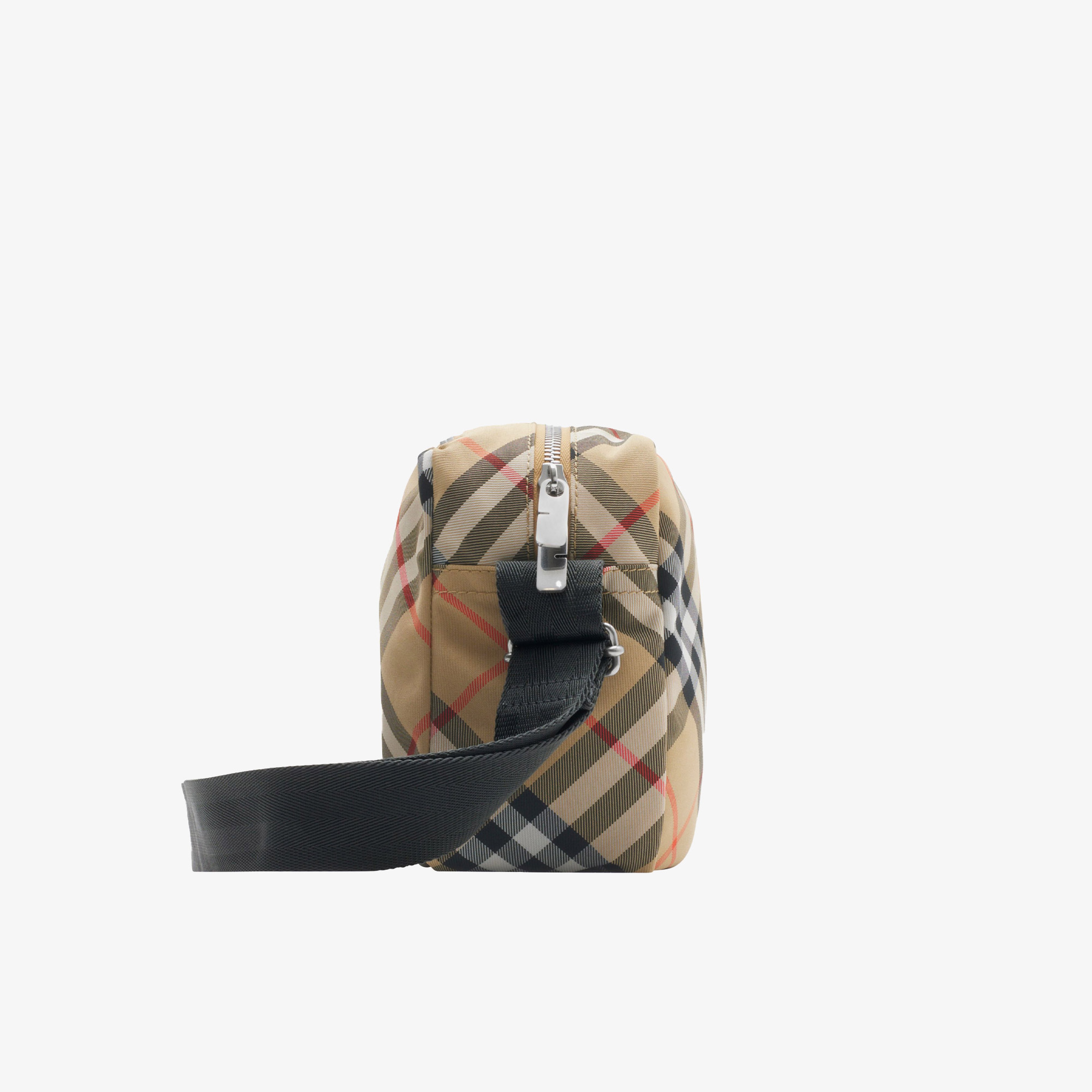 Burberry Check Crossbody Erkek Bej Omuz Çantası