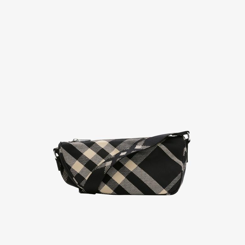 Burberry Small Shield Messenger Erkek Siyah Omuz Çantası