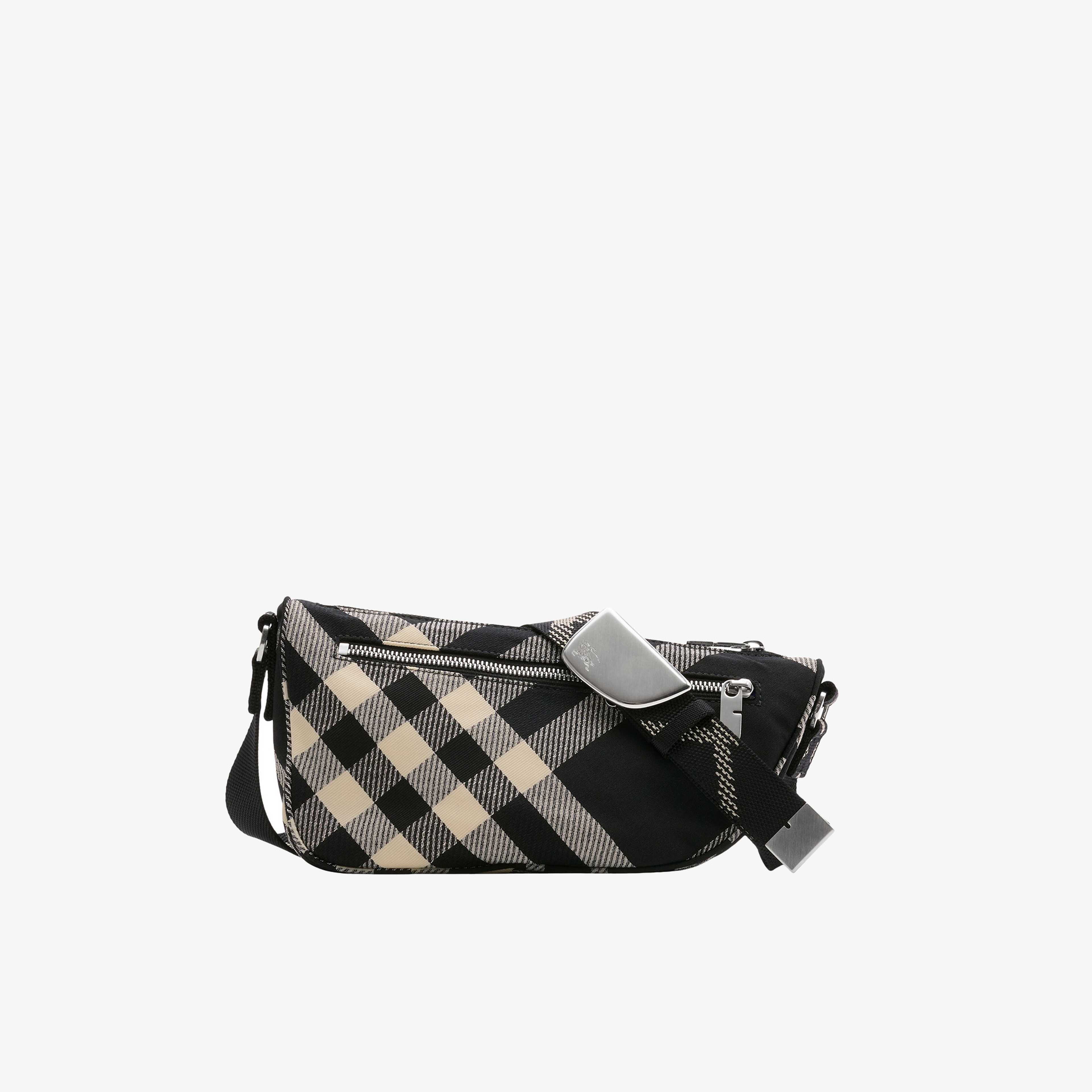 Burberry Small Shield Messenger Erkek Siyah Omuz Çantası