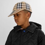 Burberry Reversible Pamuklu Baseball Çocuk Bej Şapka