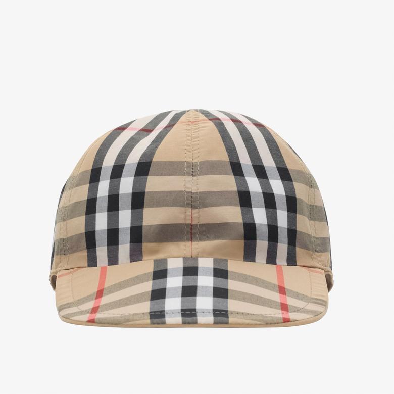 Burberry Reversible Pamuklu Baseball Çocuk Bej Şapka
