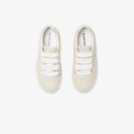 Burberry Check Leather Çocuk Krem Rengi Spor Ayakkabı