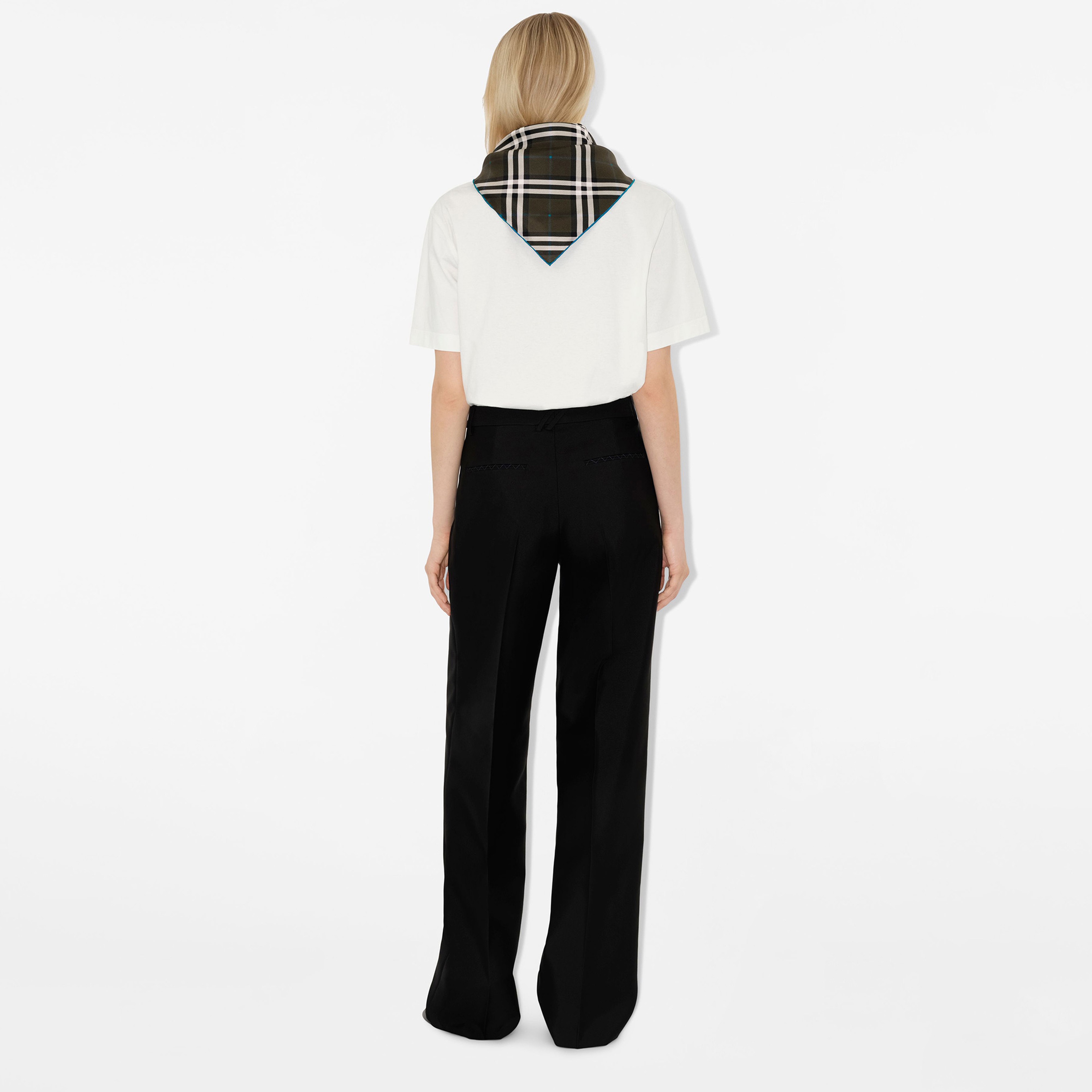 Burberry Check İpek Kadın Haki Atkı