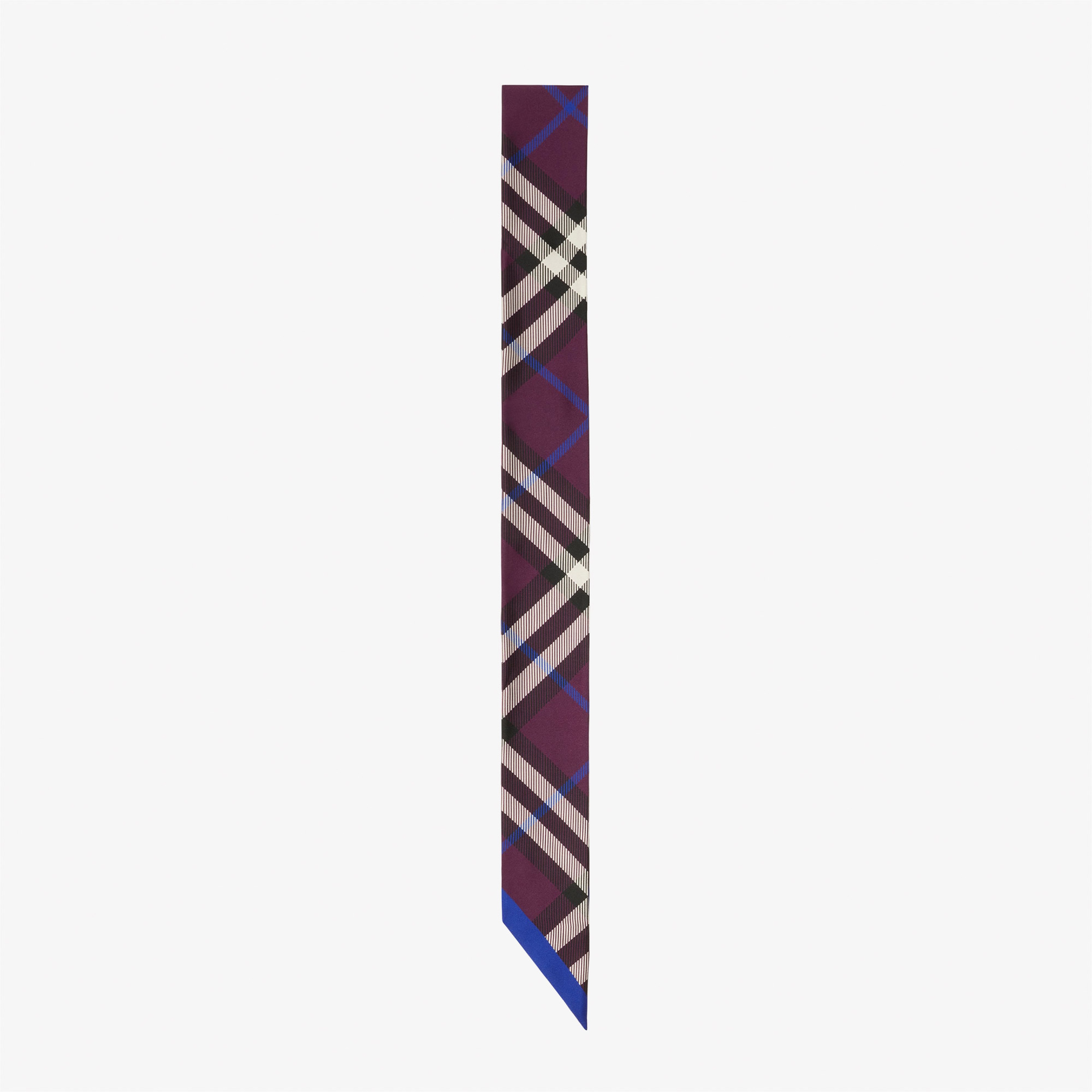 Burberry Skinny Check İpek Kadın Mor Atkı