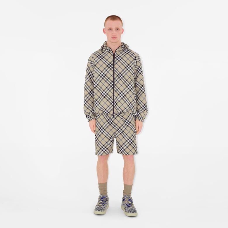 Burberry Check Knit Box Erkek Krem Rengi Spor Ayakkabı