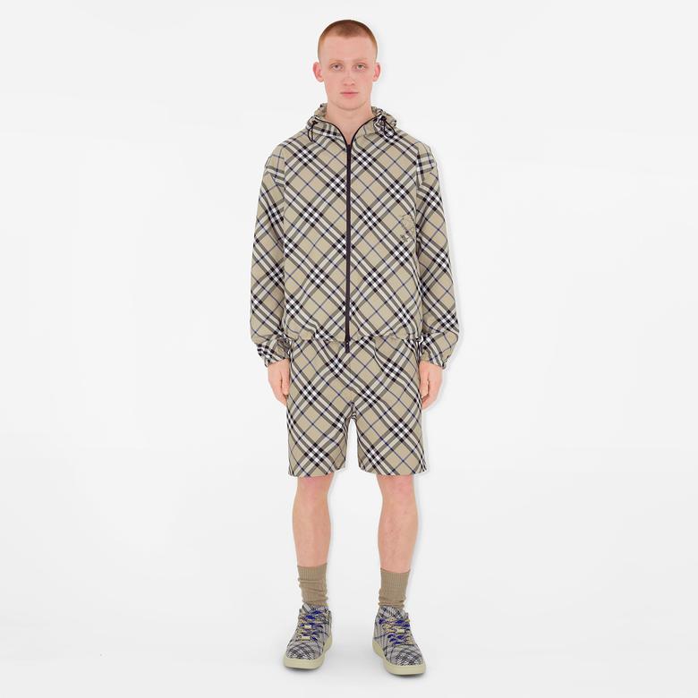 Burberry Check Knit Box Erkek Krem Rengi Spor Ayakkabı