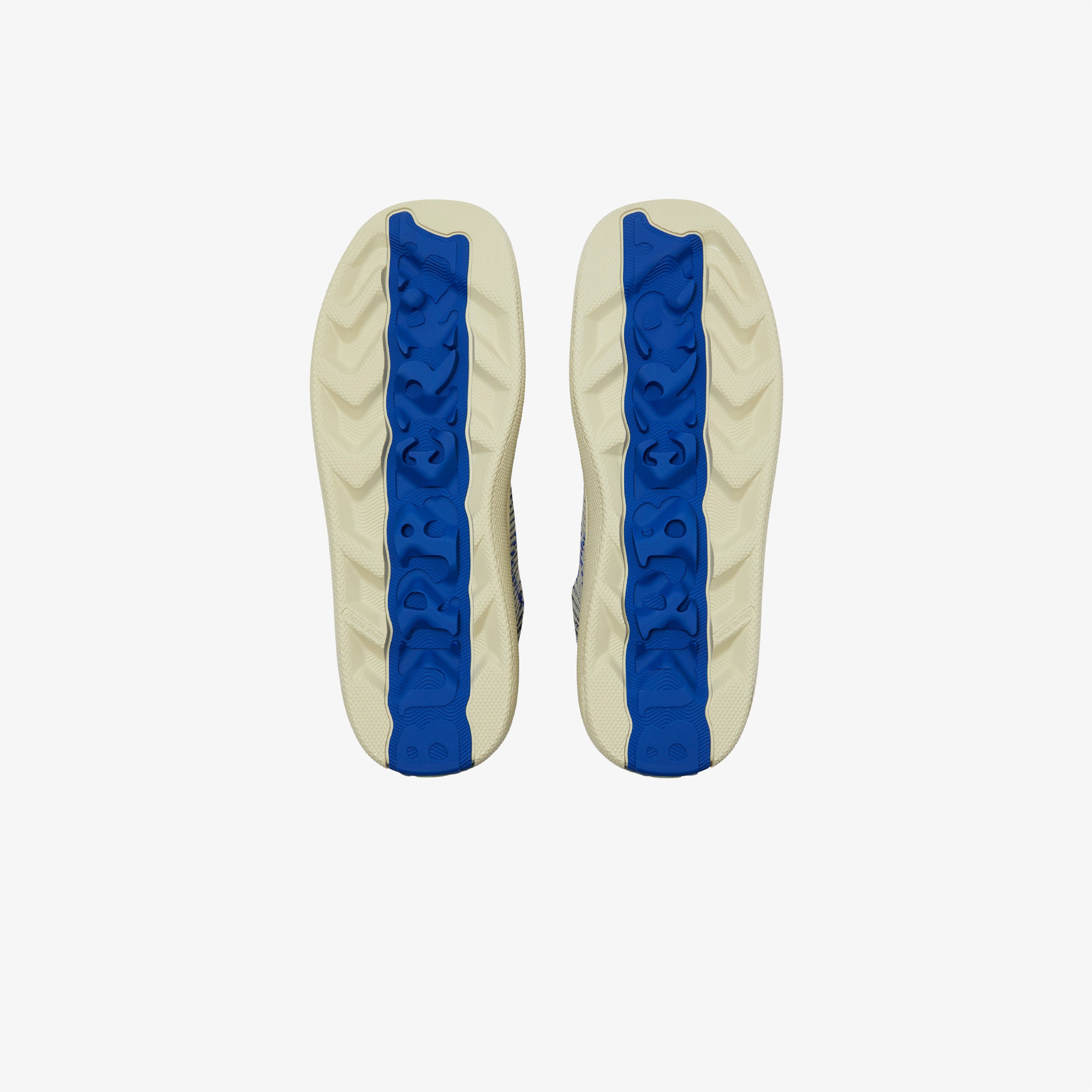 Burberry Check Knit Box Erkek Krem Rengi Spor Ayakkabı