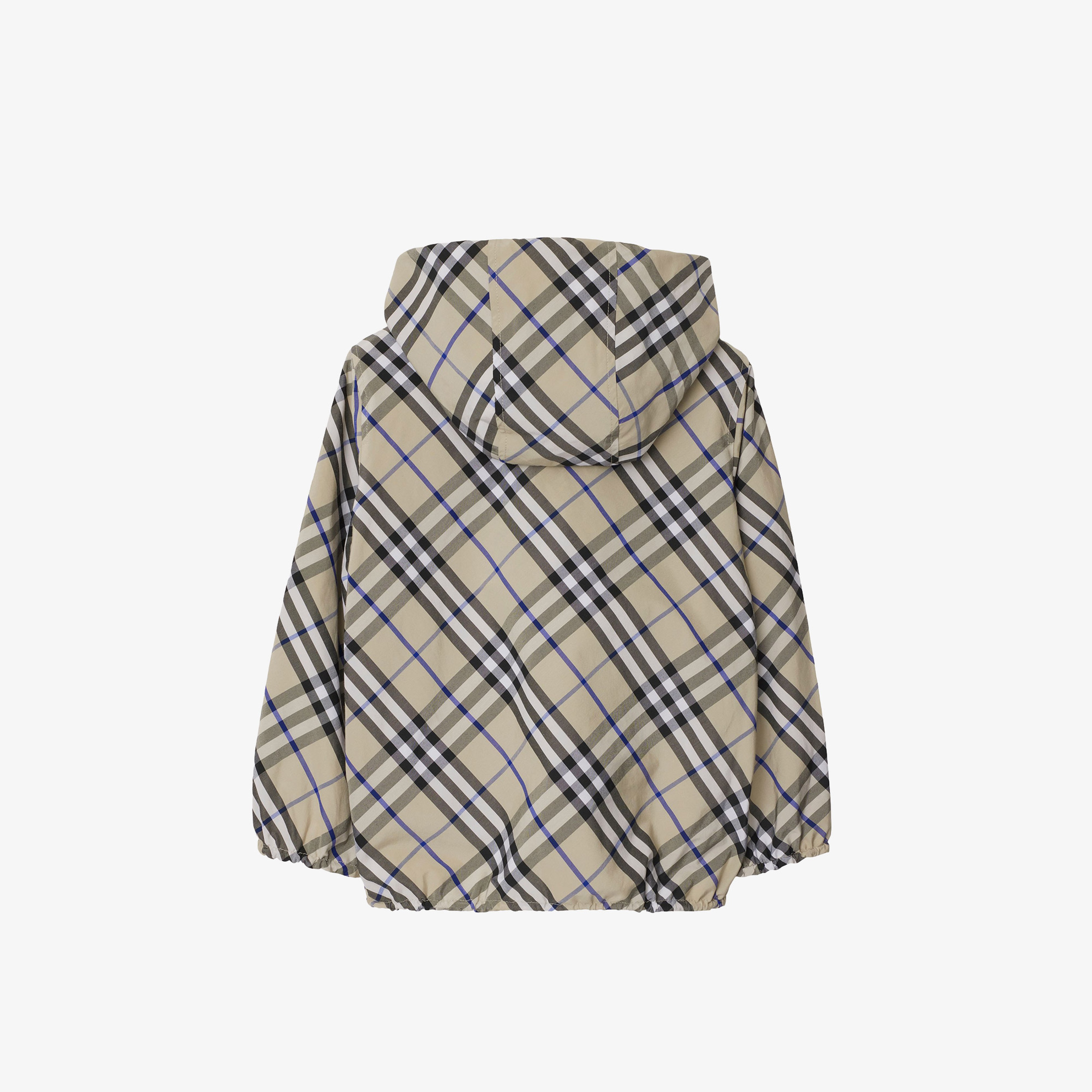 Burberry Reversible Check Pamuk Karışımlı Çocuk Krem Rengi Ceket