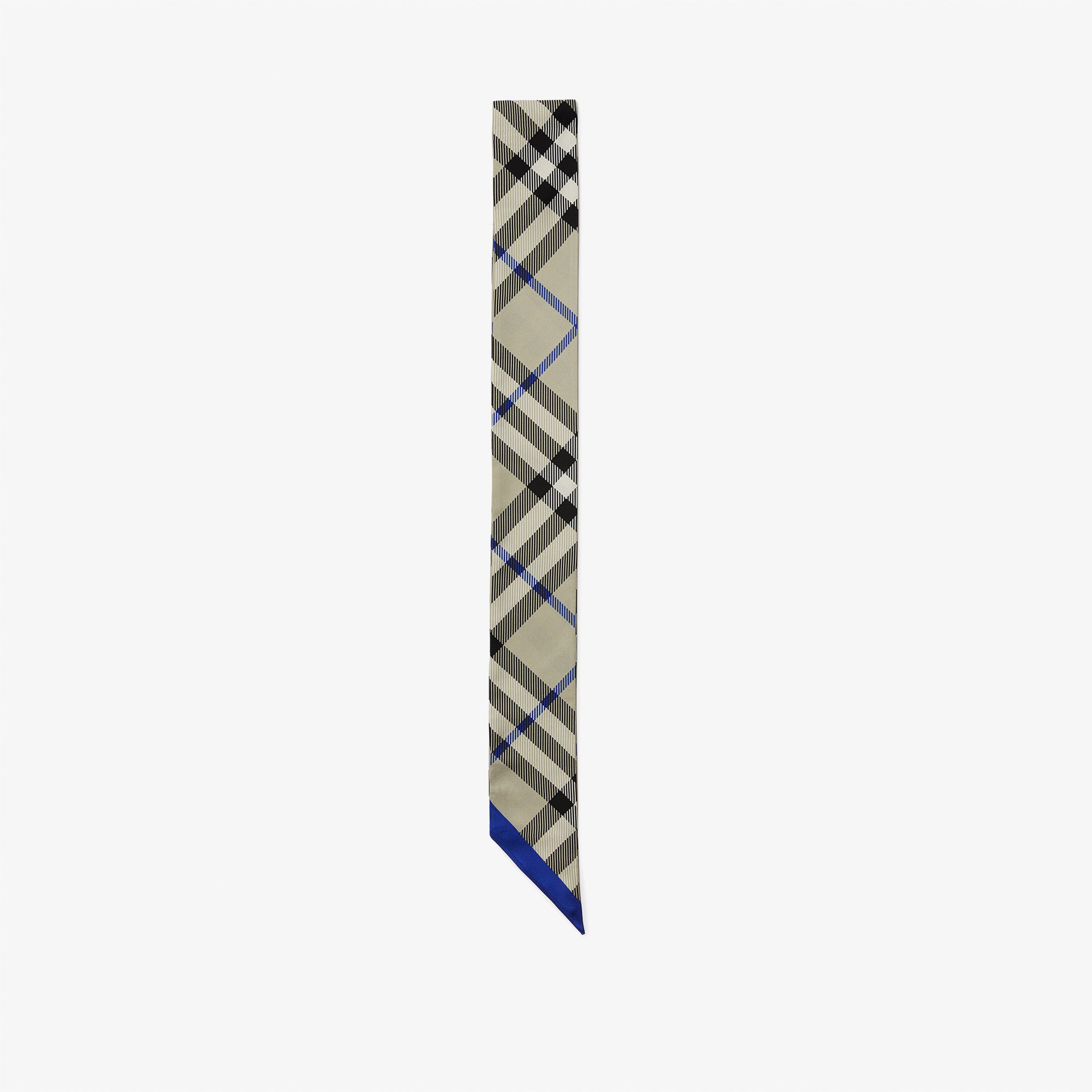 Burberry Skinny Check İpek Kadın Krem Rengi Atkı