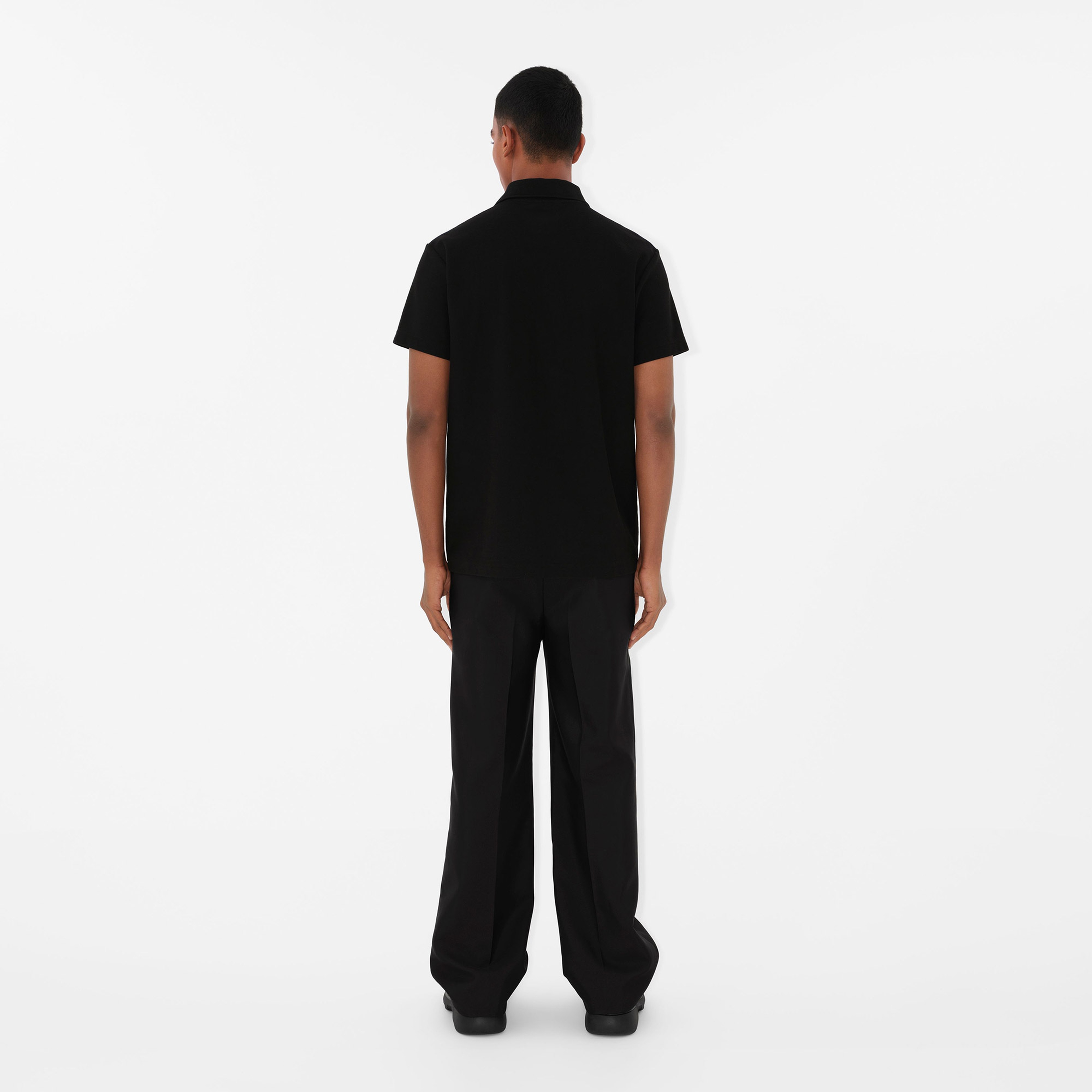 Burberry Pamuklu Erkek Siyah Polo