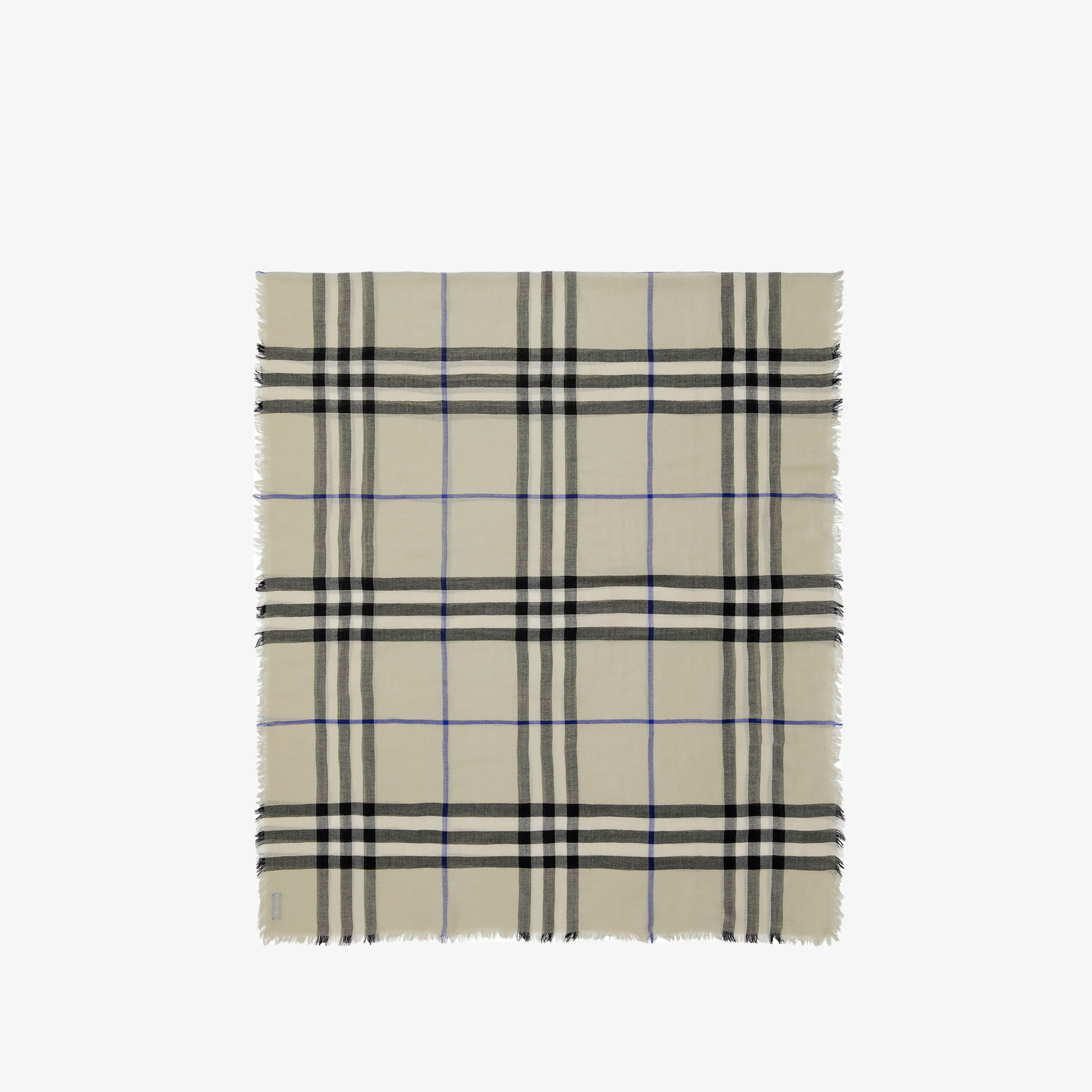 Burberry Check Yün Kadın Krem Rengi Atkı