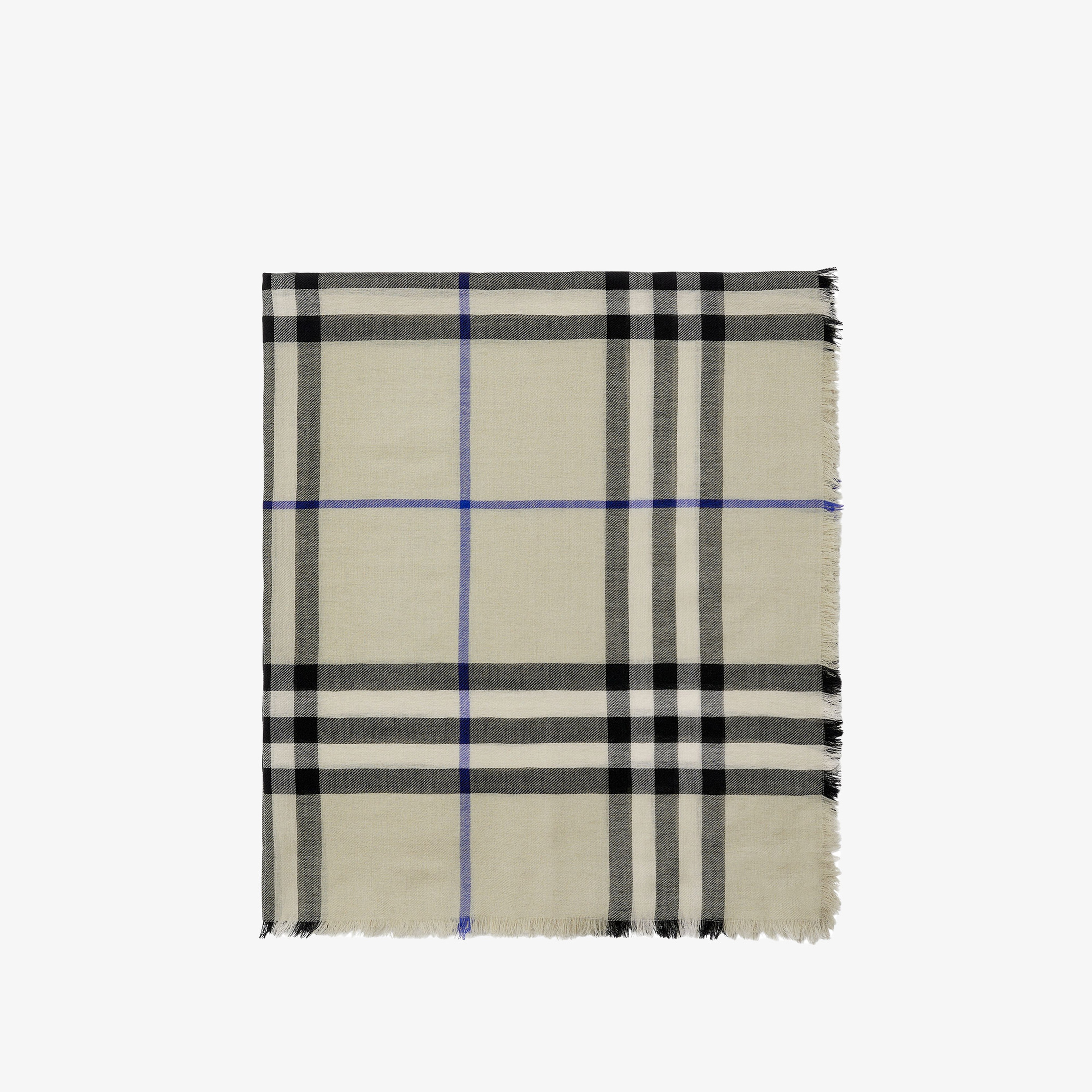 Burberry Check Yün Kadın Krem Rengi Atkı