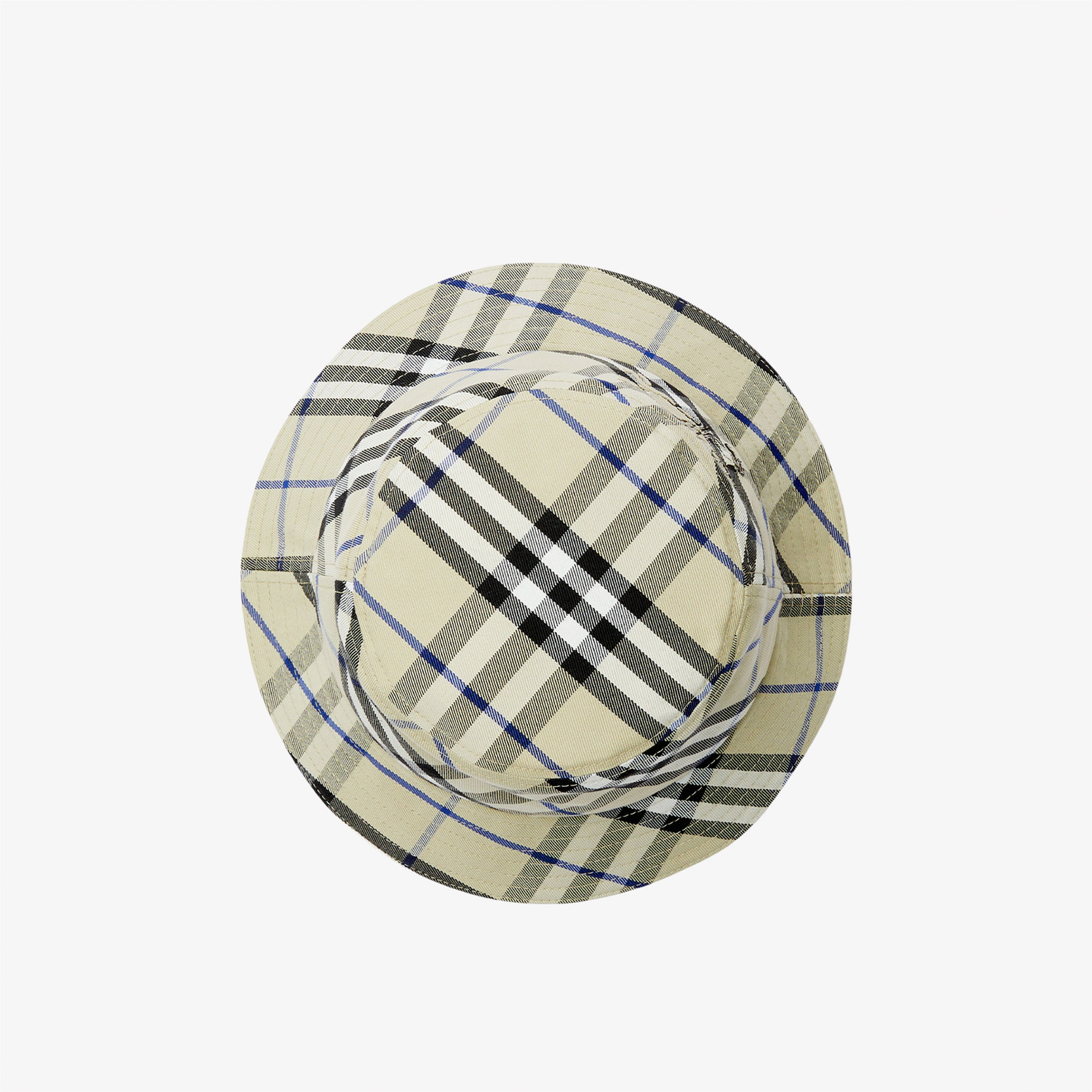 Burberry Check Pamuklu Blend Bucket Erkek Krem Rengi Şapka