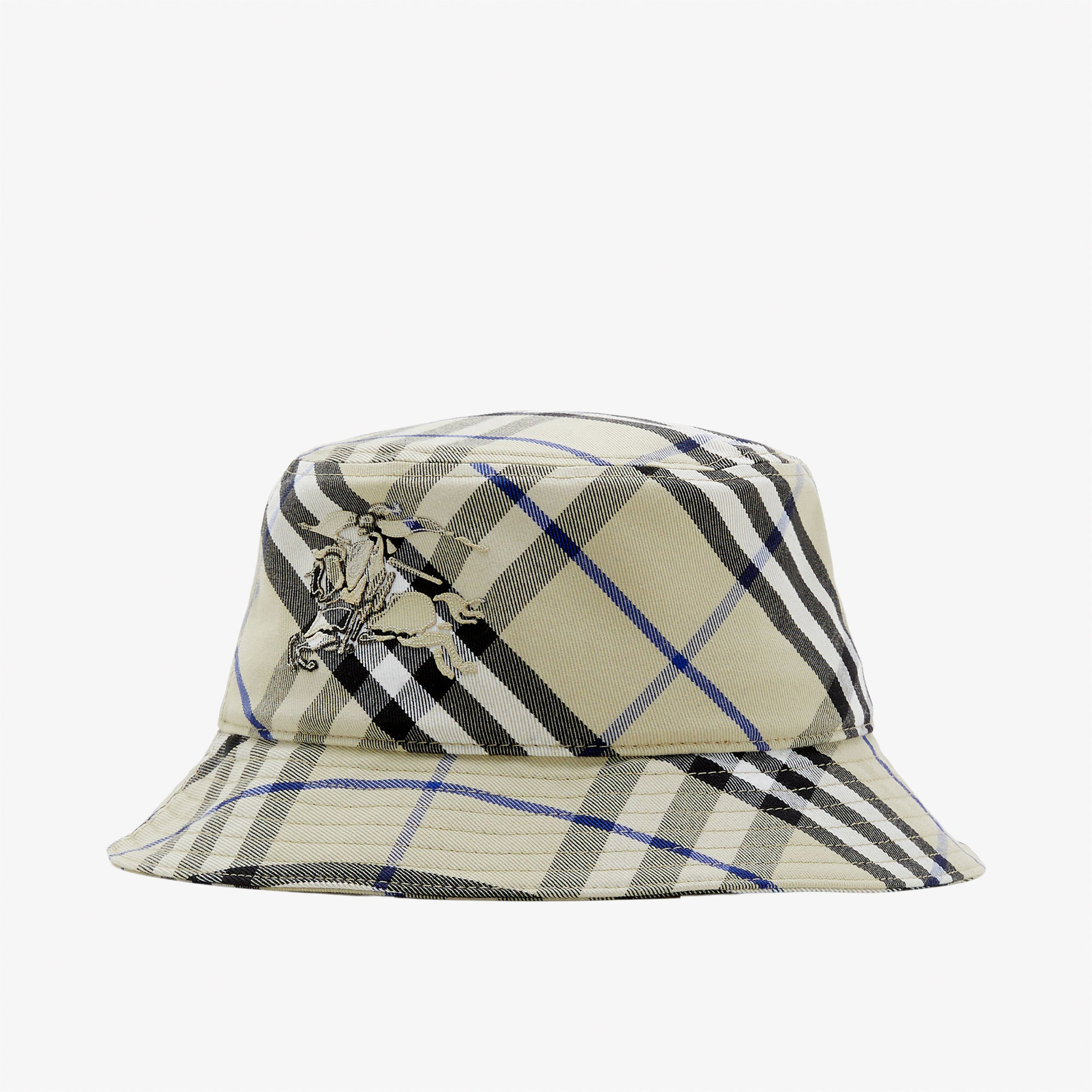 Burberry Check Pamuklu Blend Bucket Erkek Krem Rengi Şapka