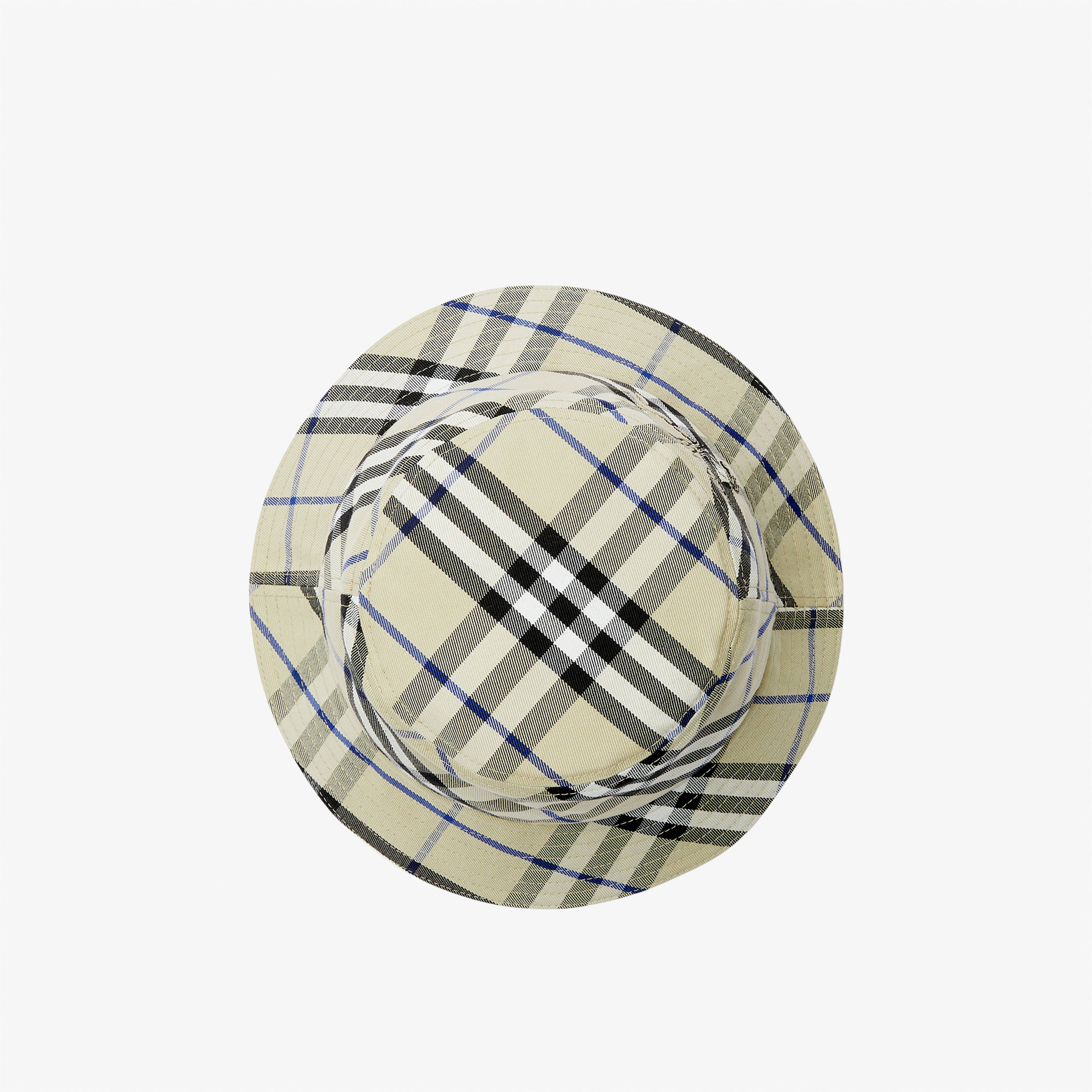 Burberry Check Pamuklu Blend Bucket Erkek Krem Rengi Şapka