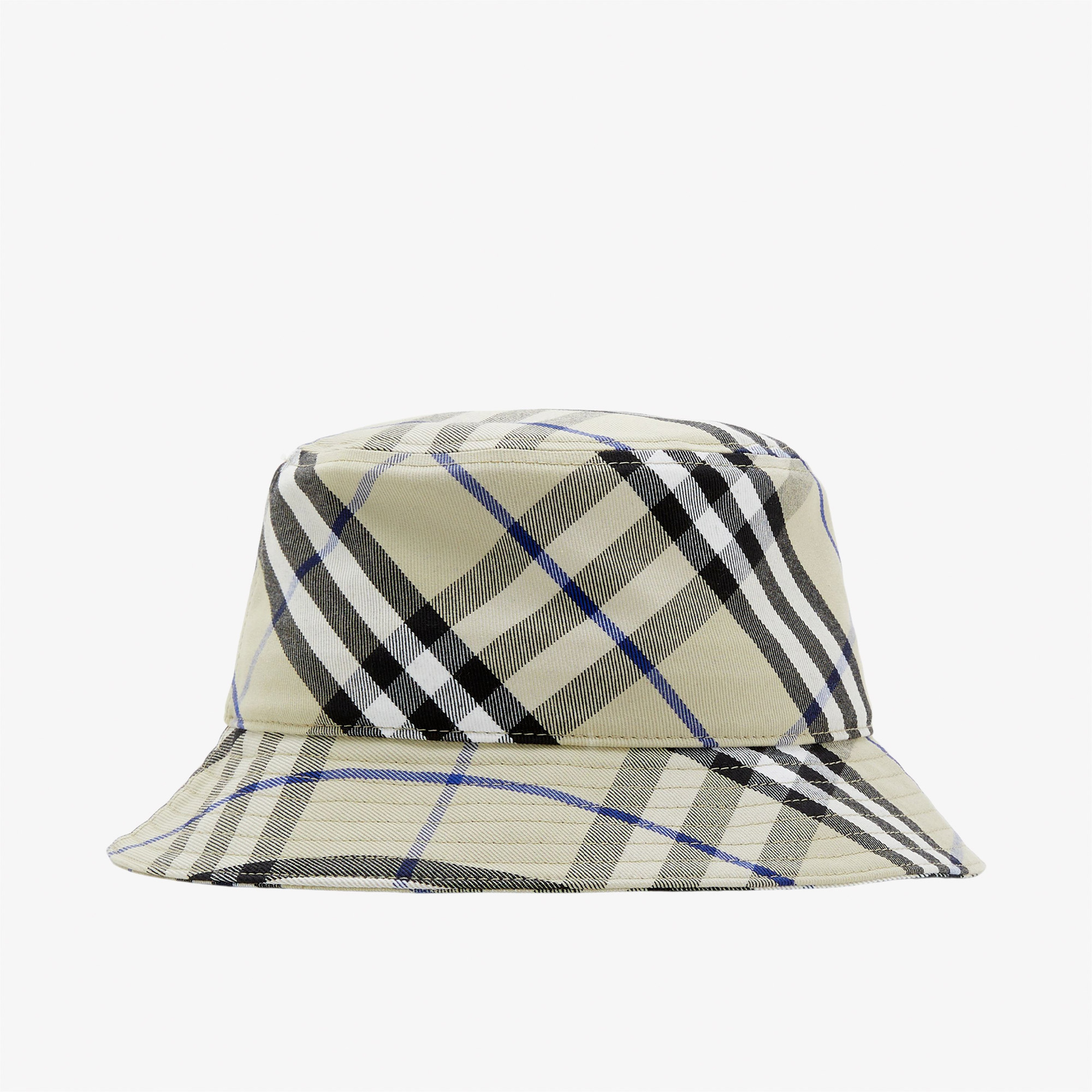 Burberry Check Pamuklu Blend Bucket Erkek Krem Rengi Şapka