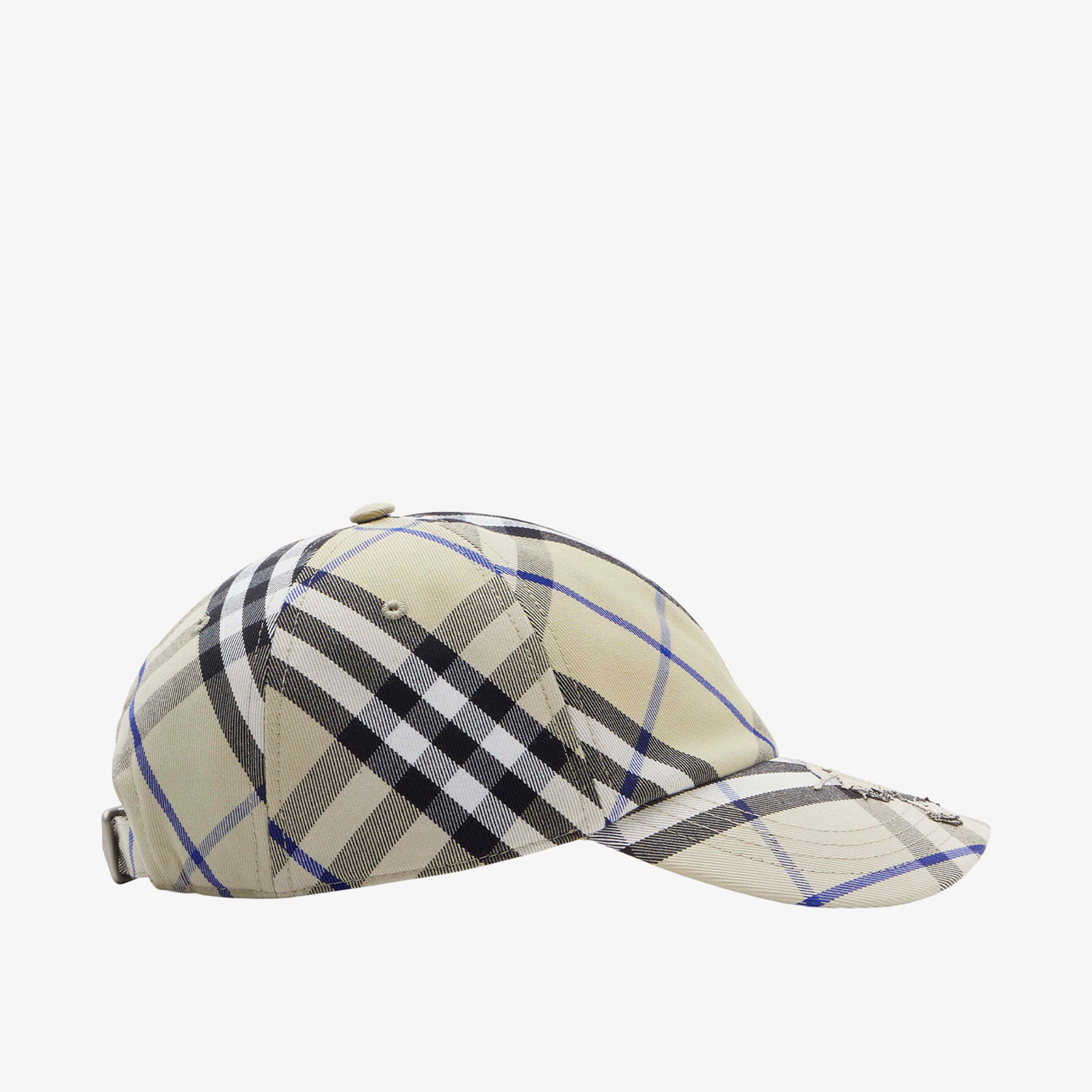 Burberry Check Pamuklu Blend Baseball Erkek Krem Rengi Şapka