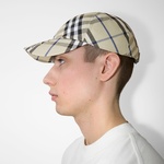 Burberry Check Pamuklu Blend Baseball Erkek Krem Rengi Şapka