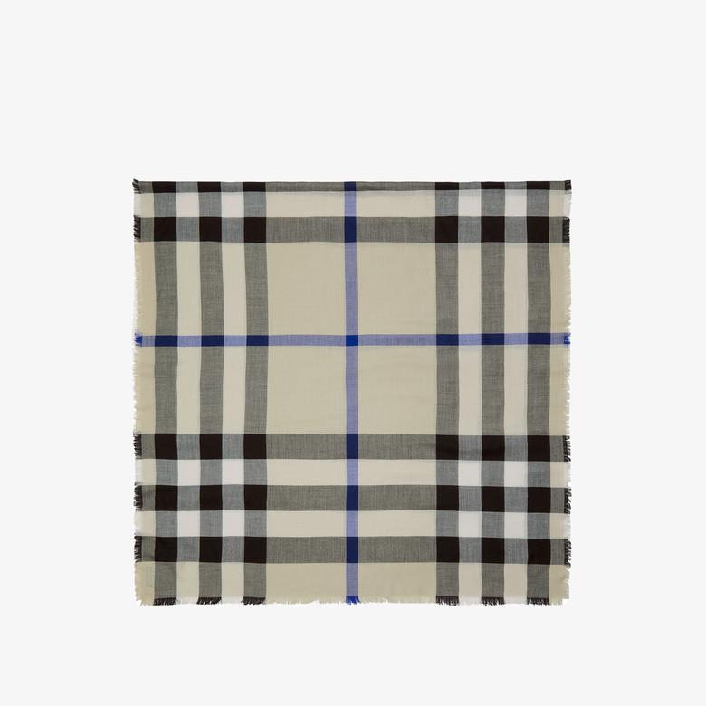 Burberry Check Kaşmir İpek Kadın Krem Rengi Atkı