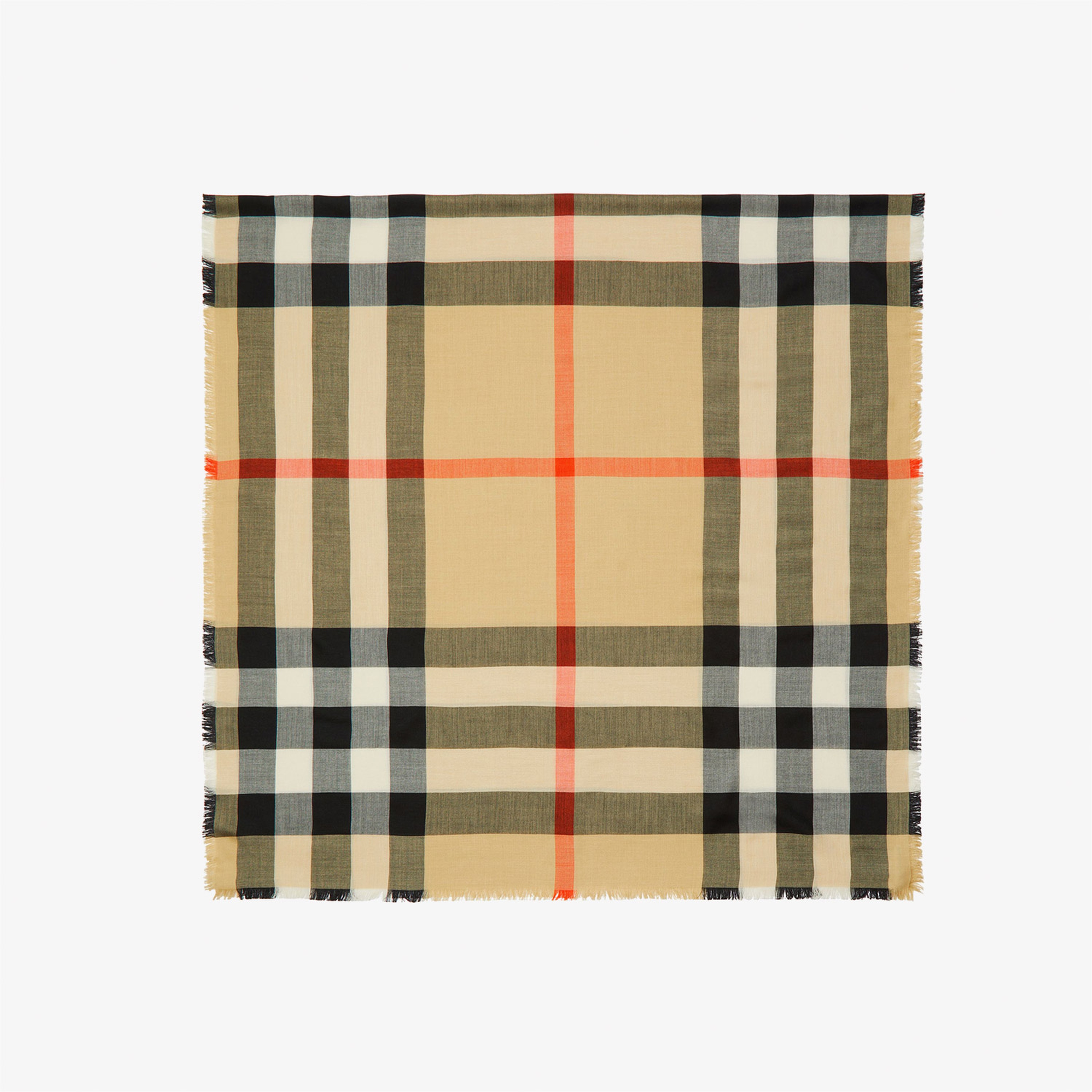 Burberry Check Kaşmir İpek Kadın Bej Atkı