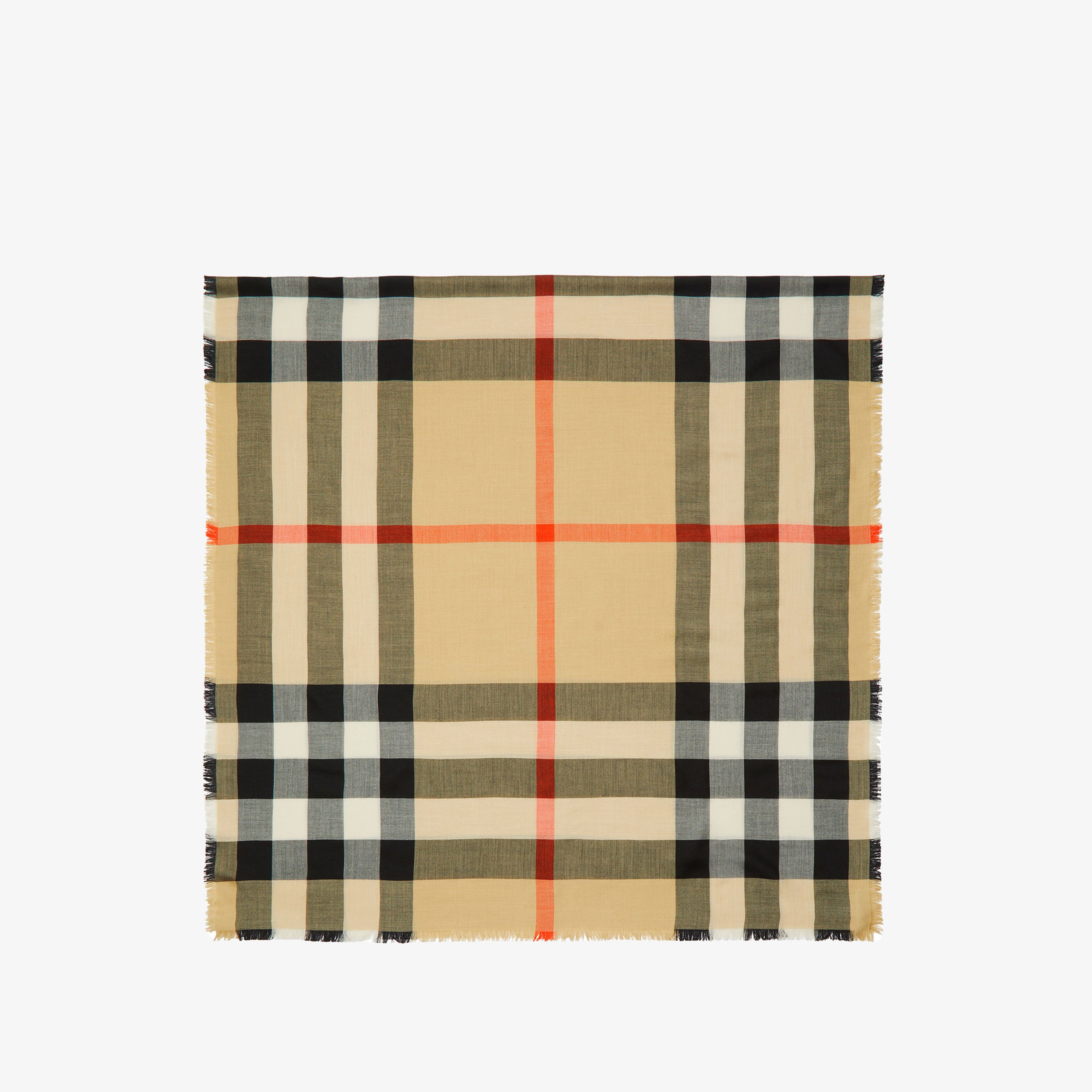 Burberry Check Kaşmir İpek Kadın Bej Atkı