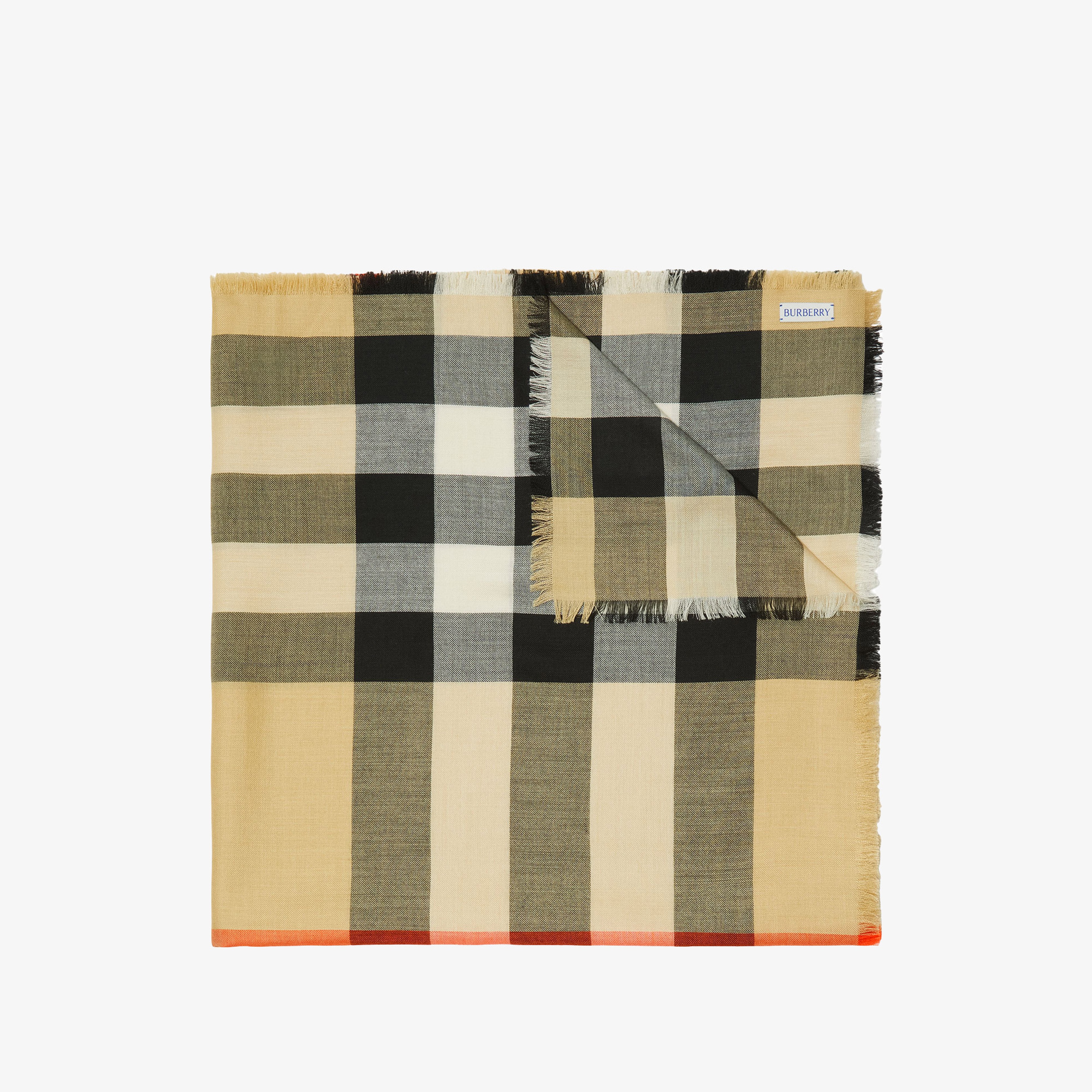Burberry Check Kaşmir İpek Kadın Bej Atkı