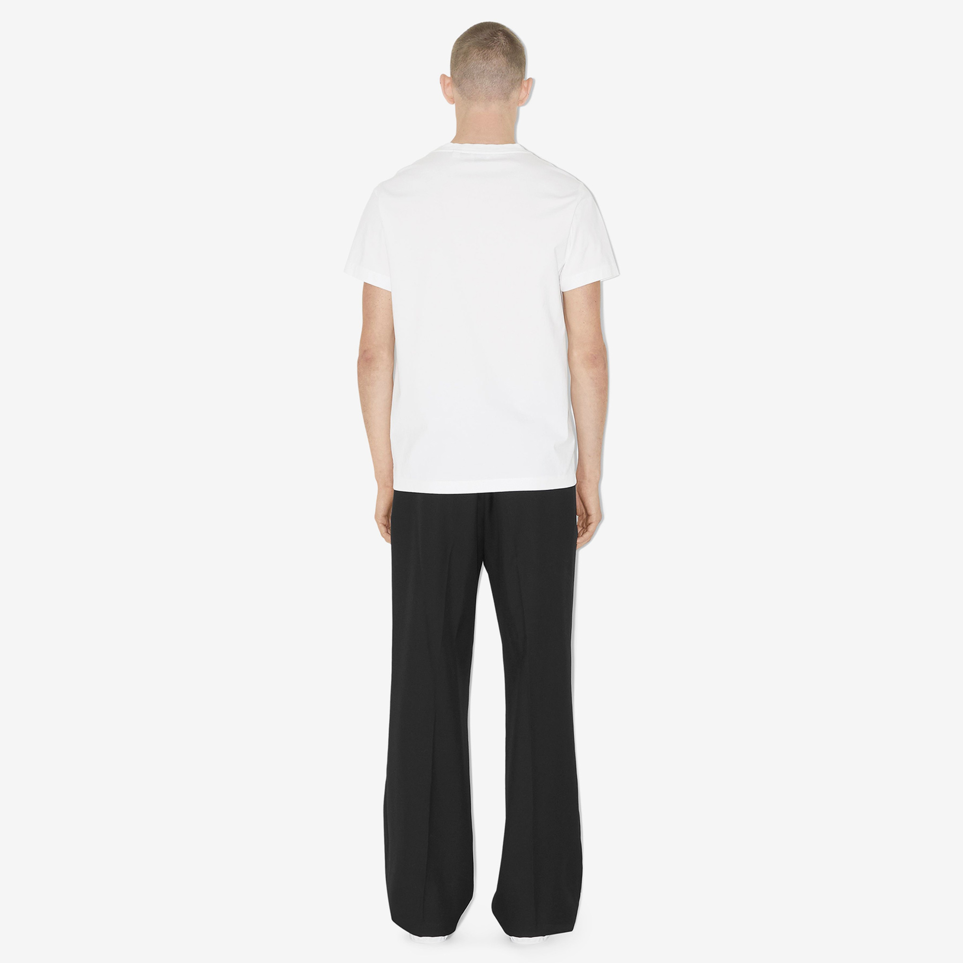 Burberry Parker Tb Replen Cotton Erkek Beyaz T-Shirt