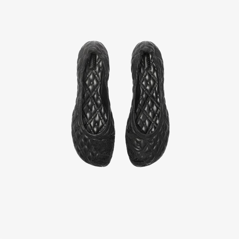 Burberry Leather Sadler Kadın Siyah Babet