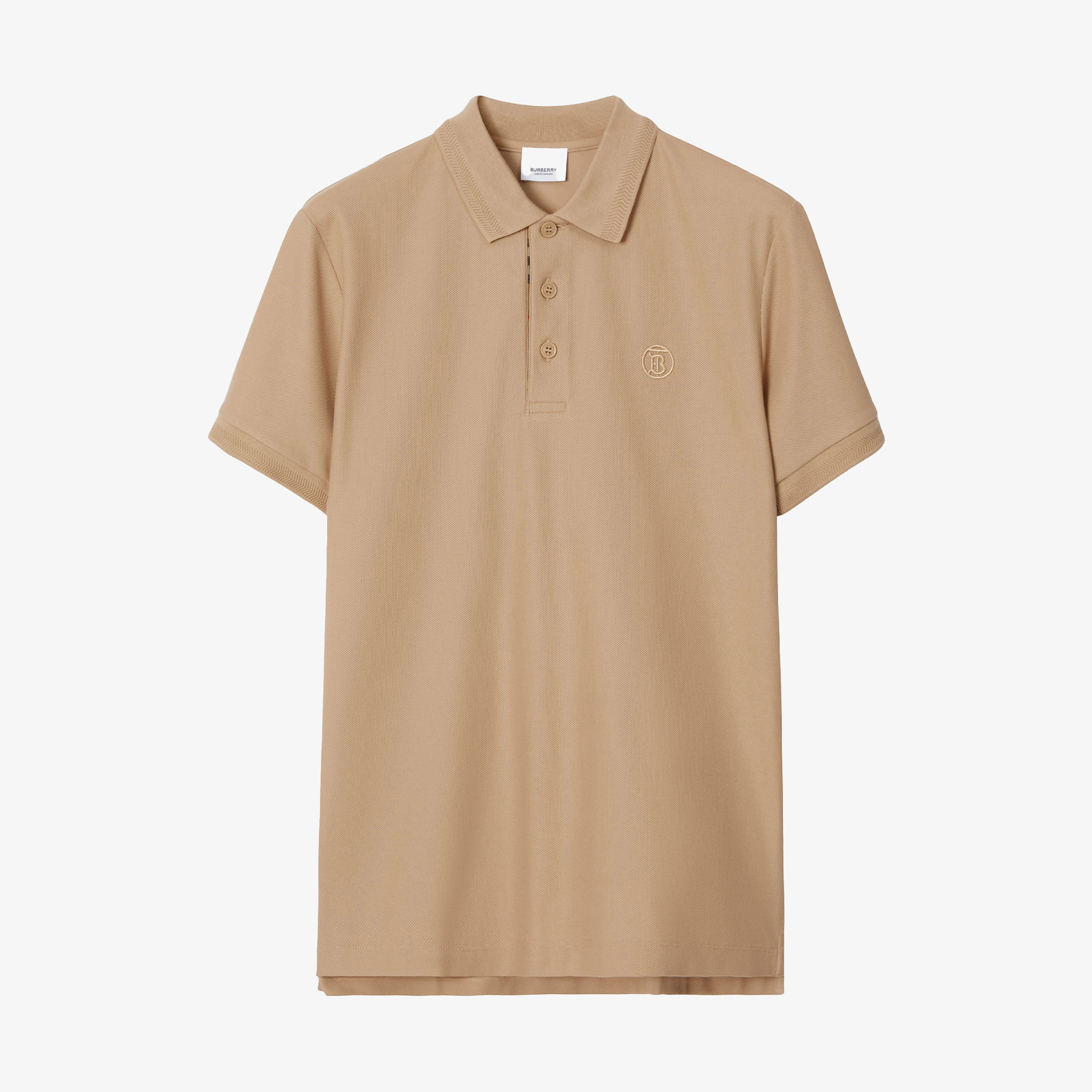 Burberry Eddie Cotton Erkek Bej Polo