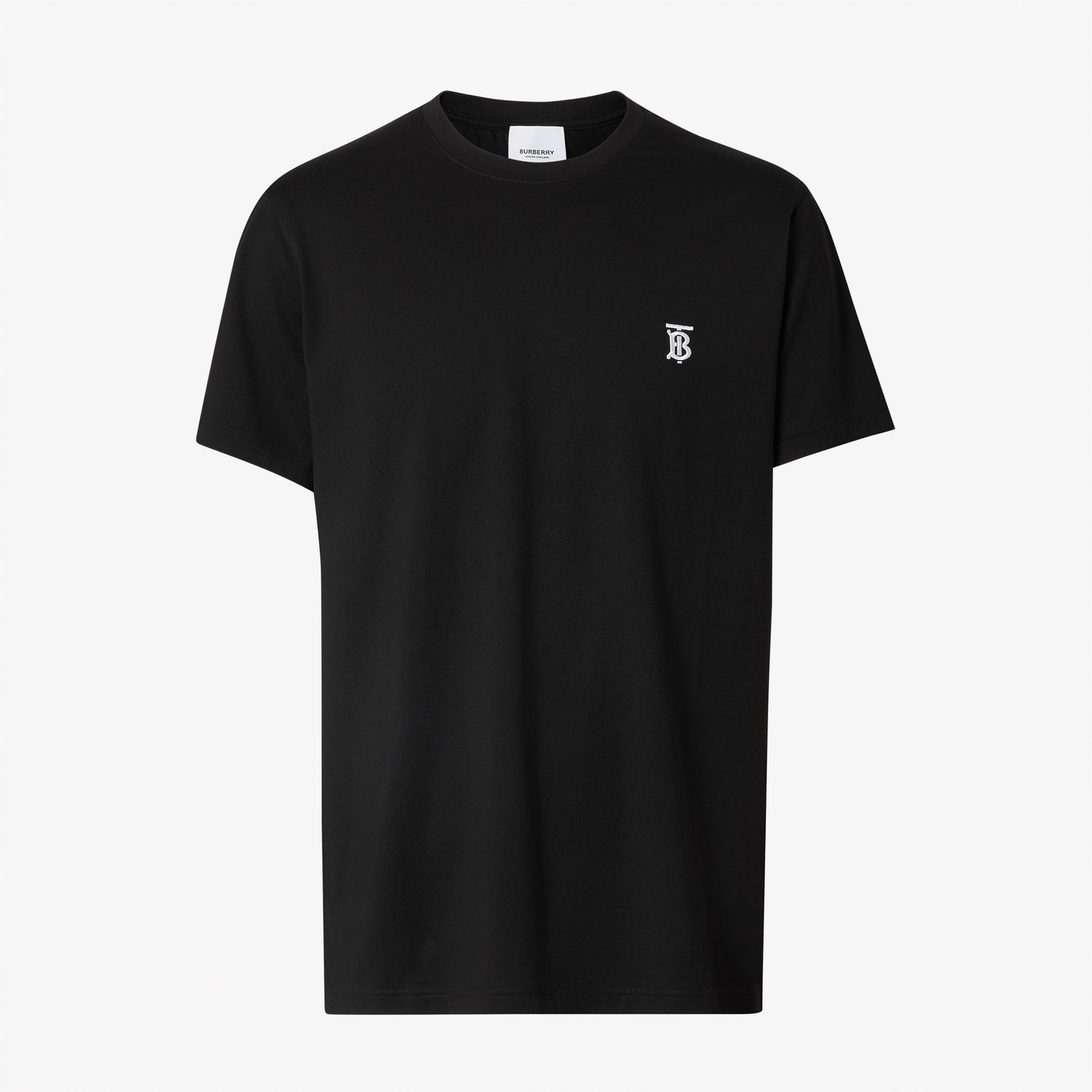 Burberry Parker Tb Replen Cotton Erkek Siyah T-Shirt