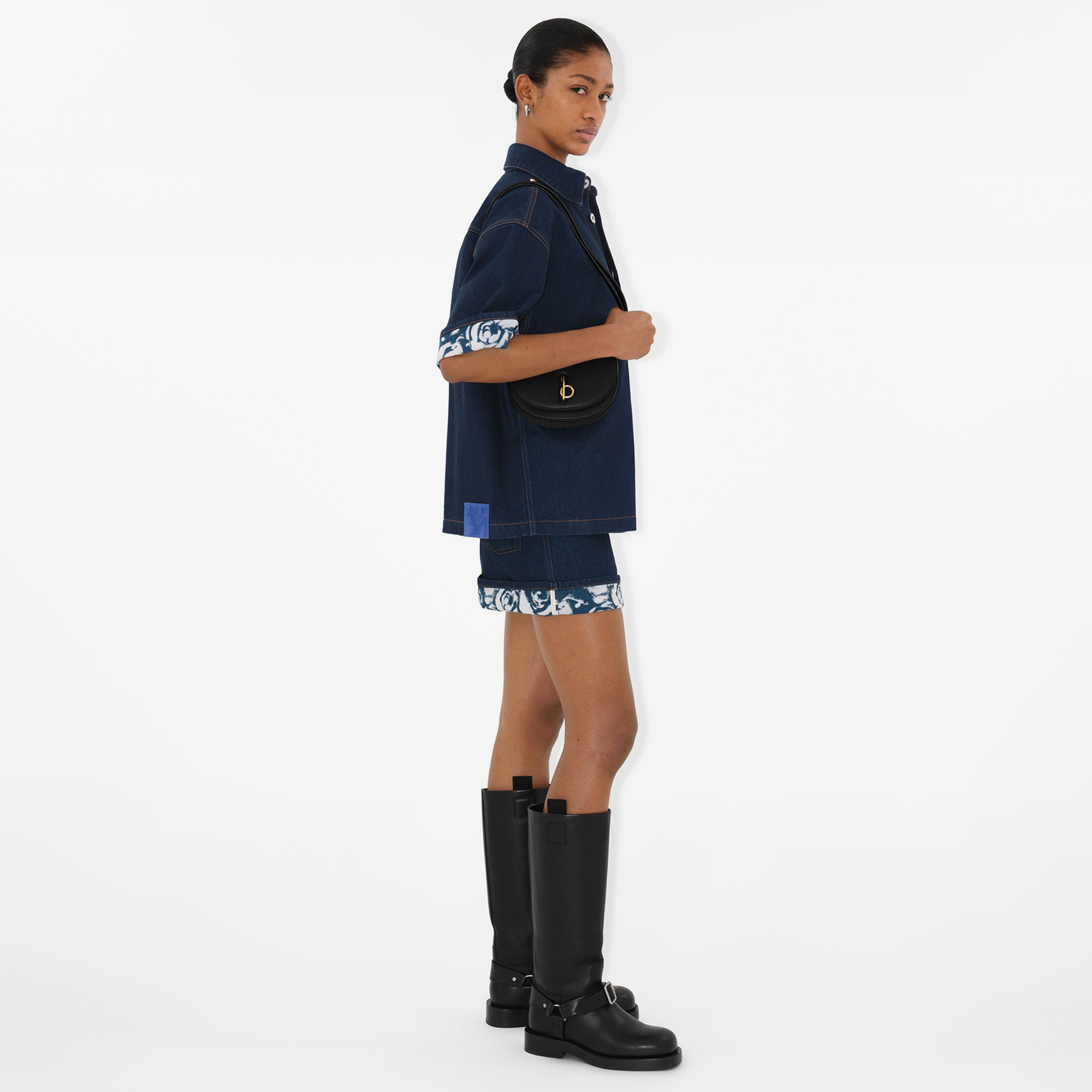 Burberry Mini Rocking Horse Kadın Siyah Omuz Çantası