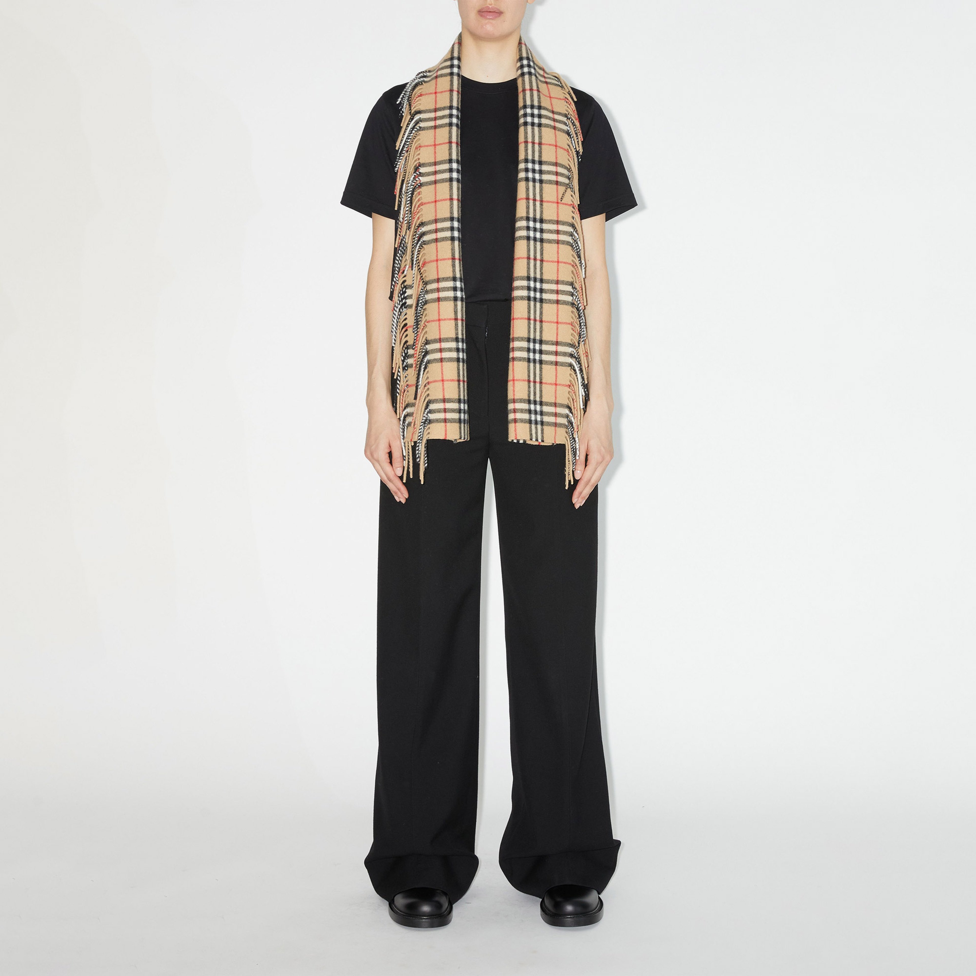 Burberry Check Kaşmir Happy Kadın Bej Atkı