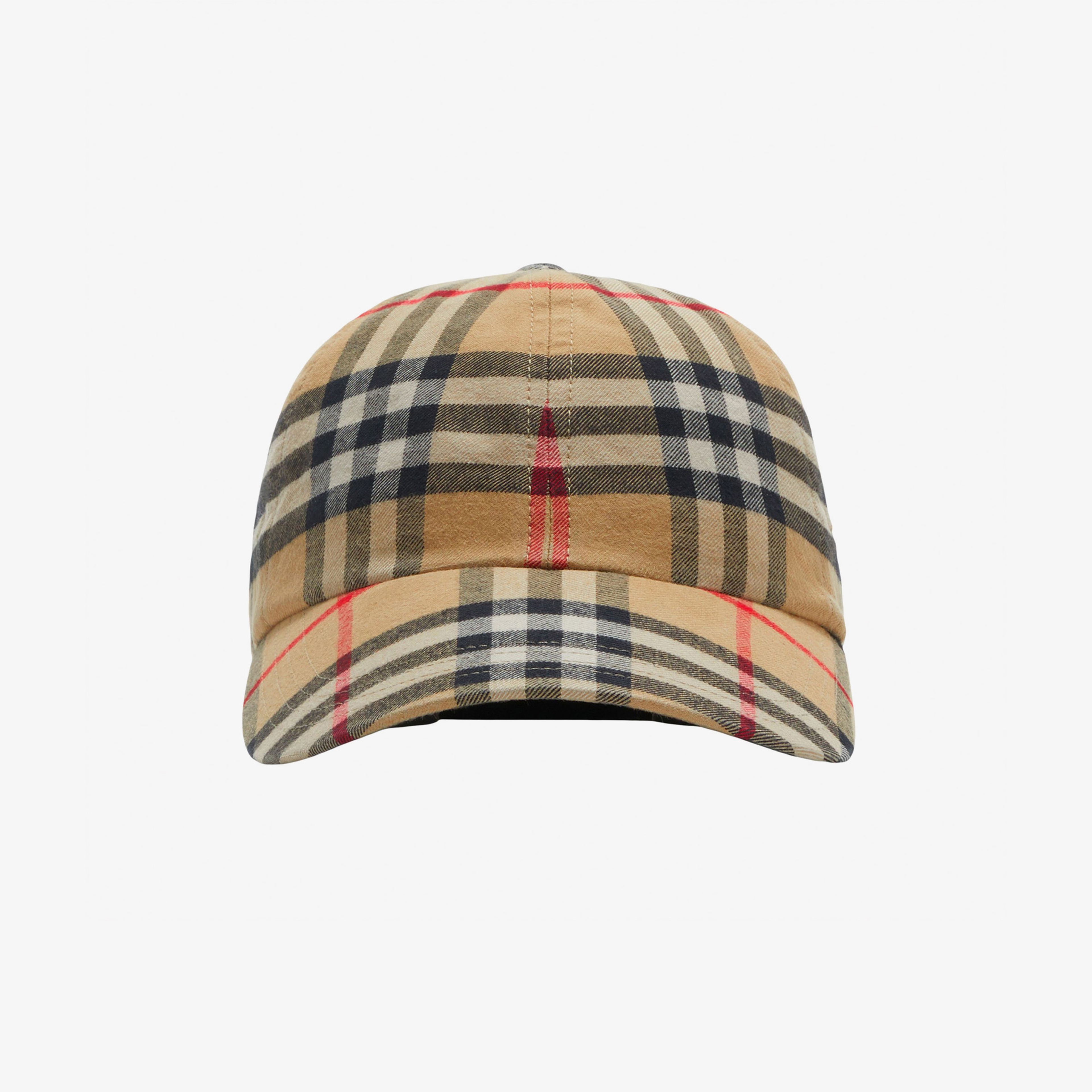 Burberry Check Pamuklu Baseball Unisex Bej Şapka