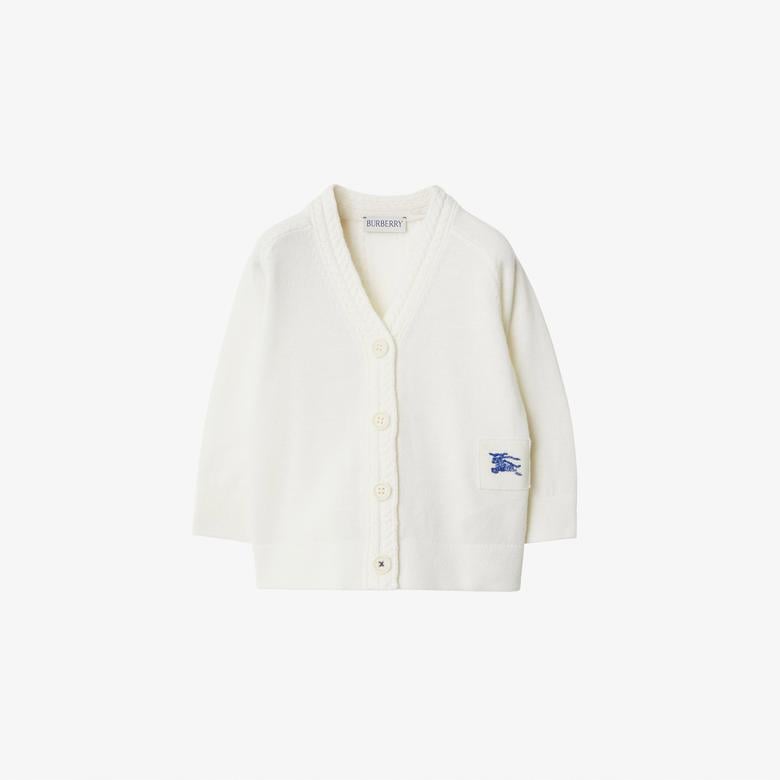 Burberry Yün Çocuk Beyaz Hırka