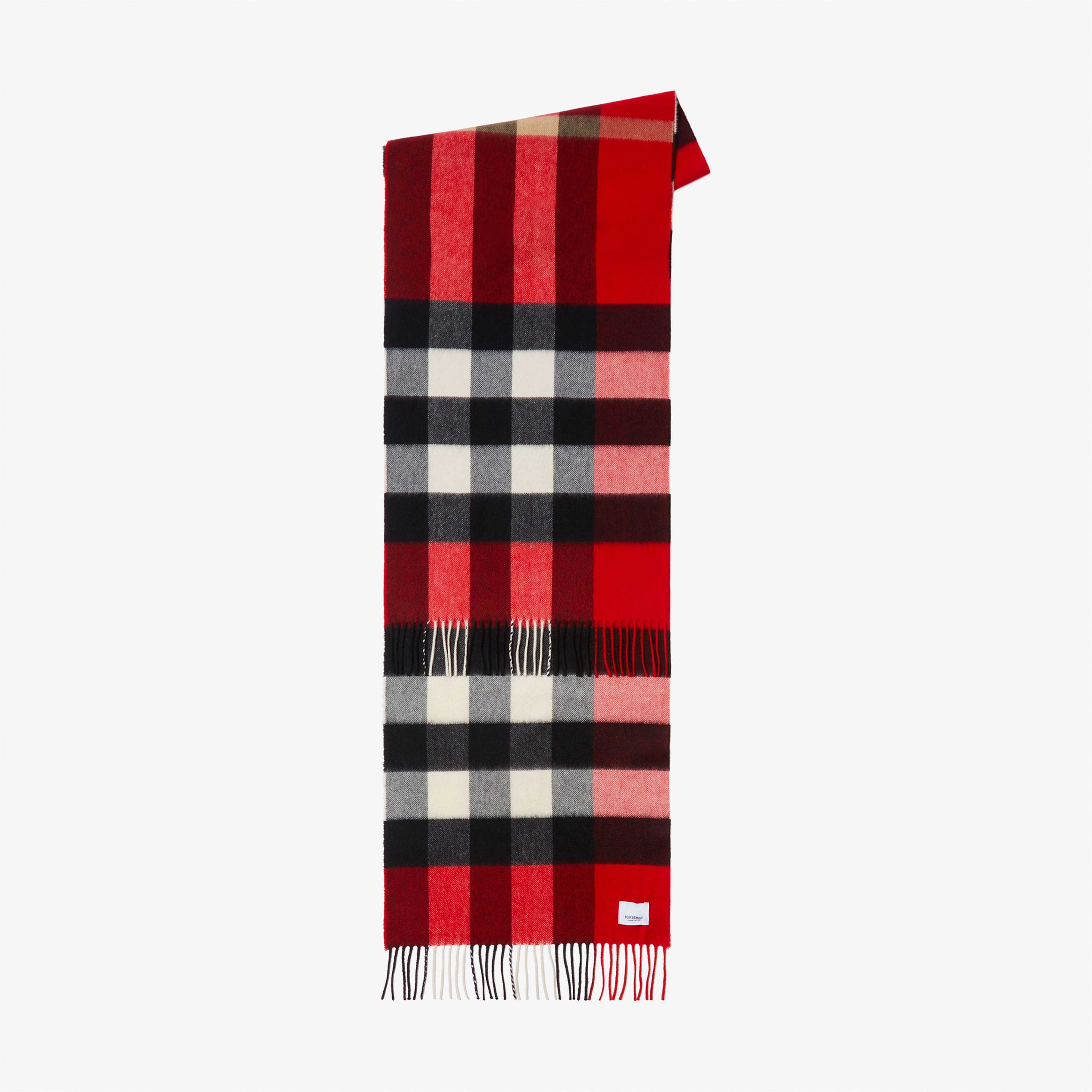 Burberry Check Kaşmir Kadın Kırmızı Atkı