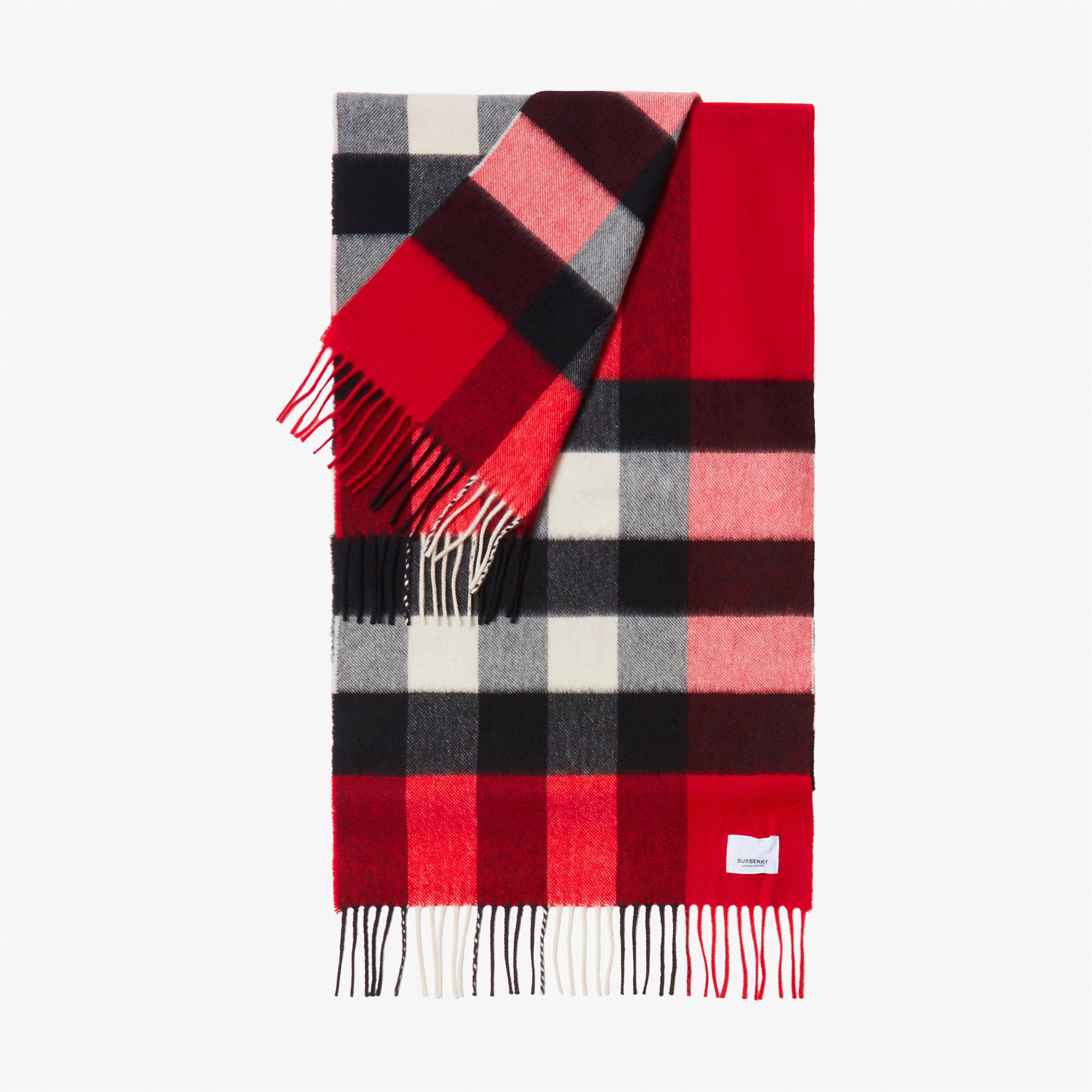 Burberry Check Kaşmir Kadın Kırmızı Atkı