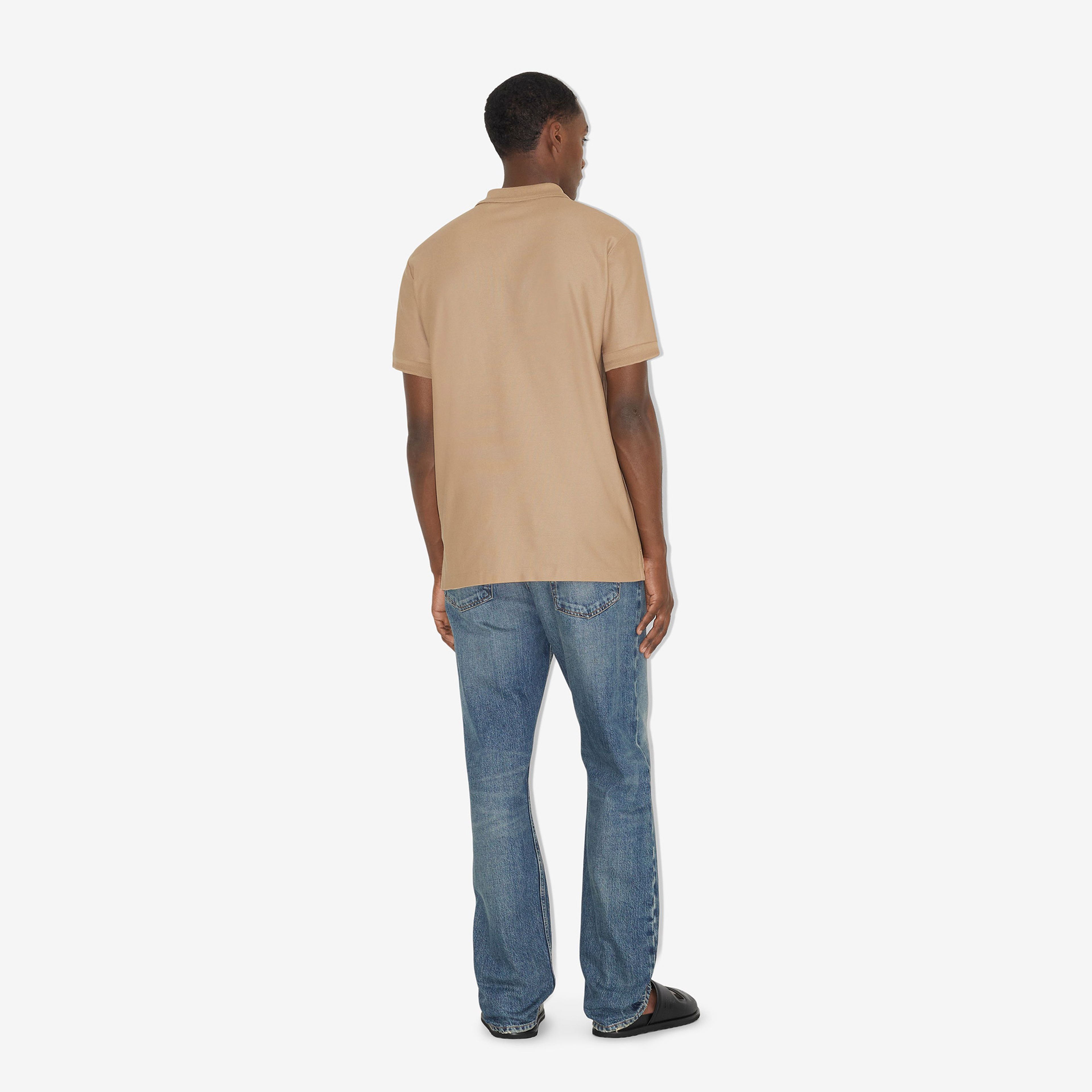 Burberry Eddie Cotton Erkek Bej Polo